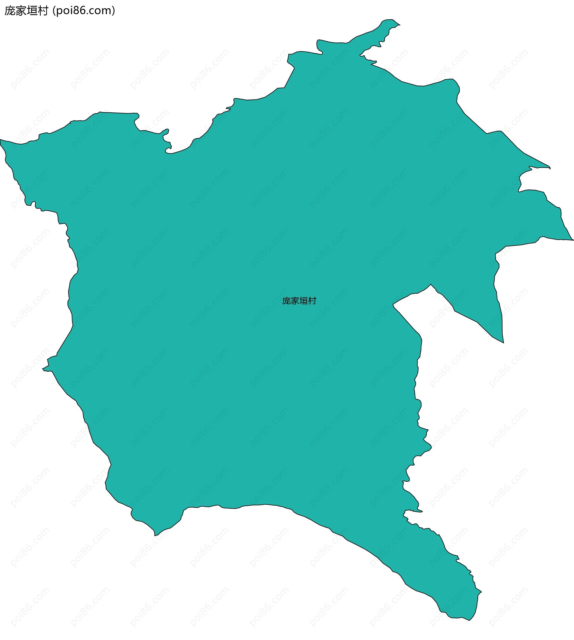 庞家垣村边界地图