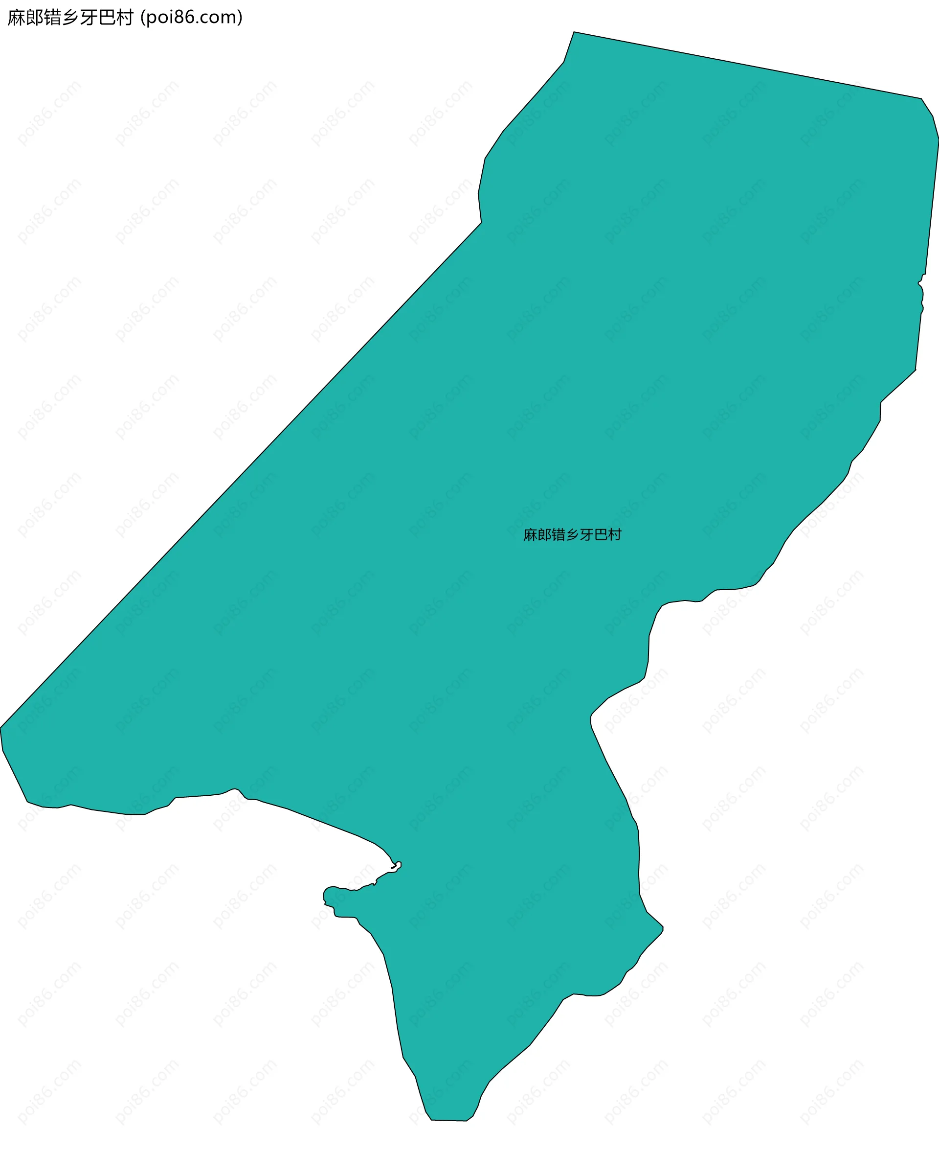麻郎错乡牙巴村边界地图