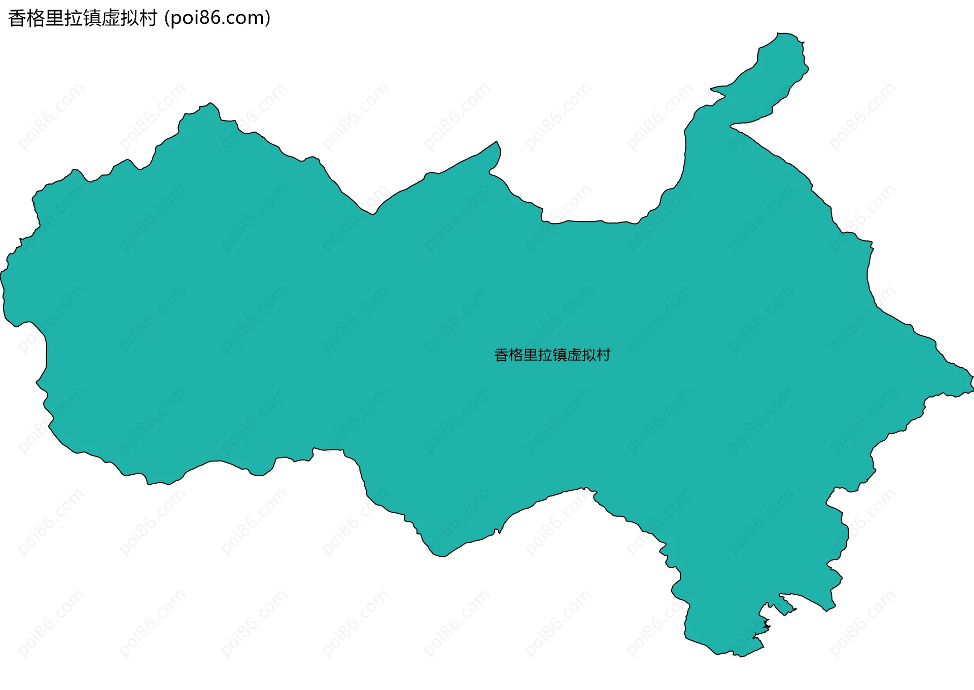 香格里拉镇虚拟村边界地图