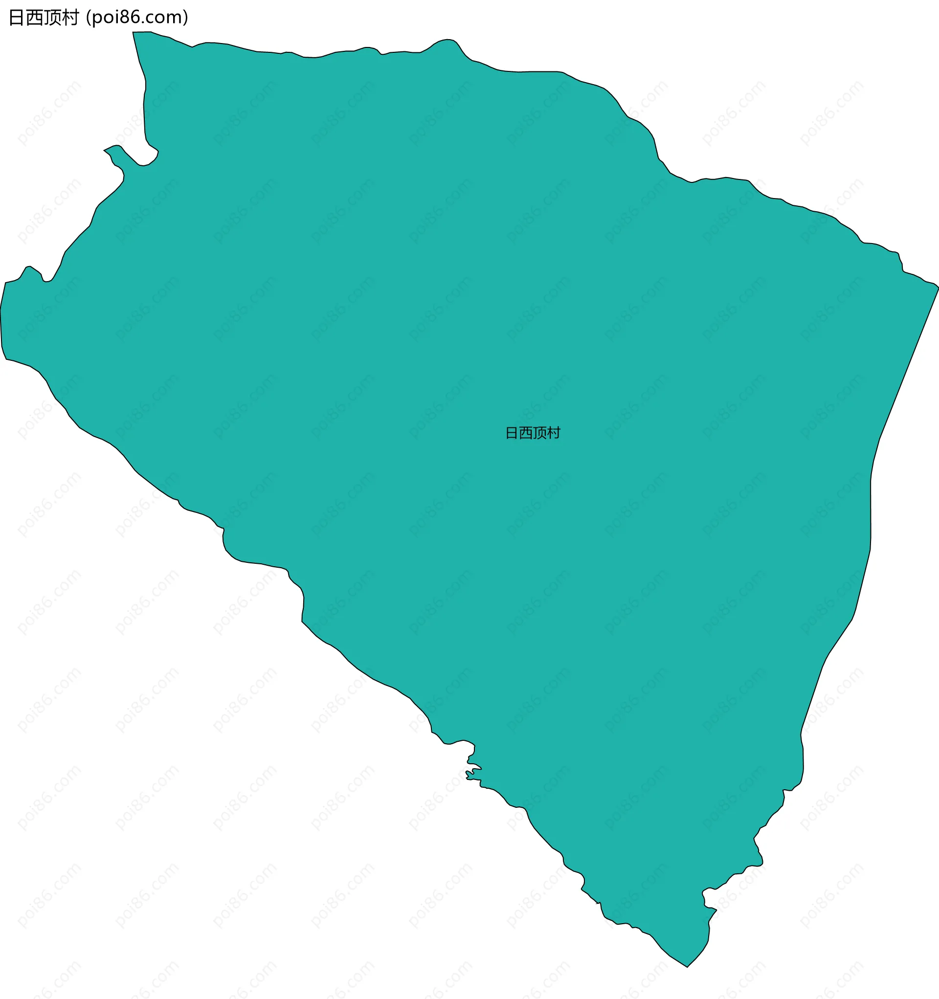 日西顶村边界地图