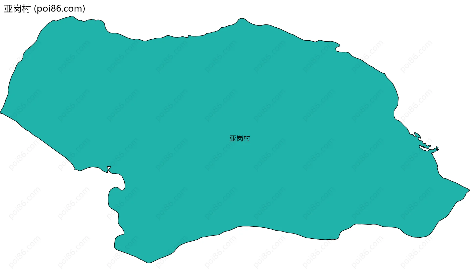 亚岗村边界地图