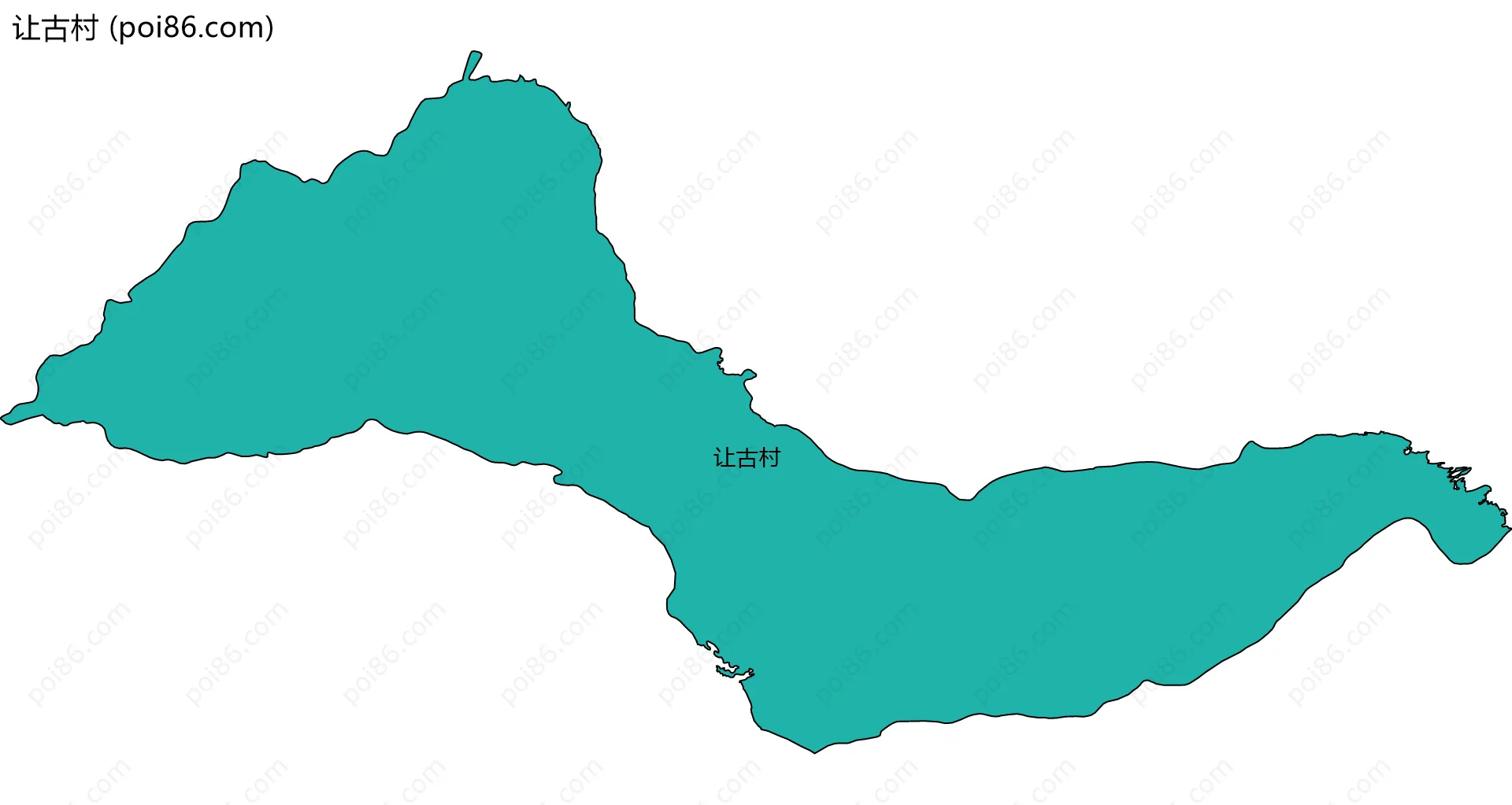 让古村边界地图