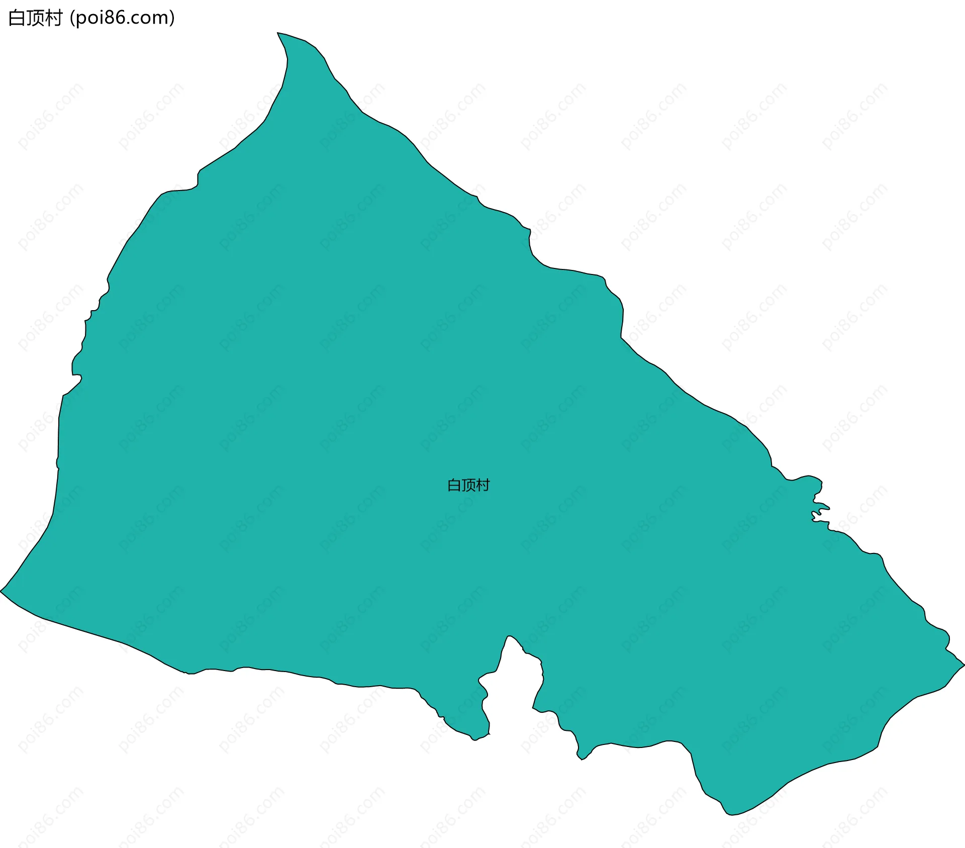 白顶村边界地图