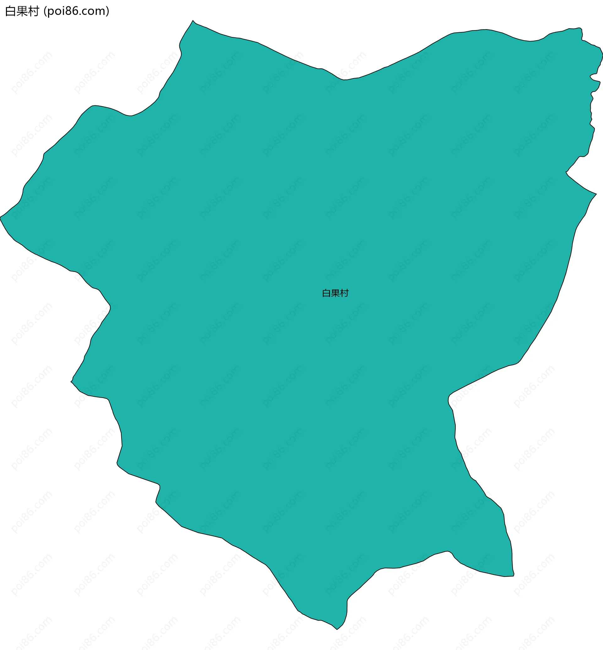 白果村边界地图