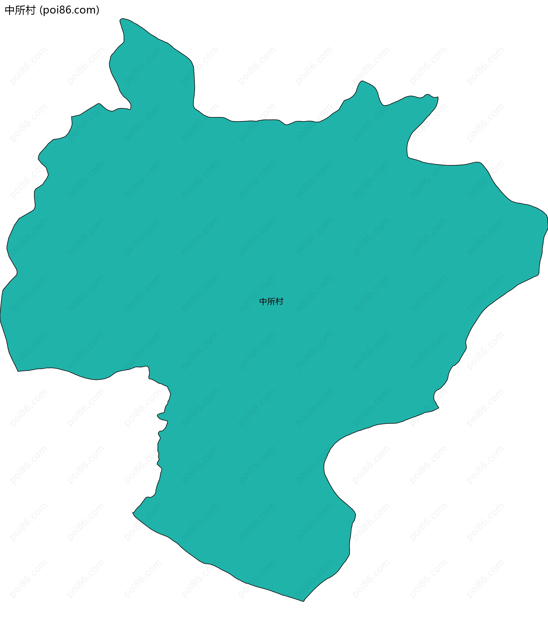 中所村边界地图