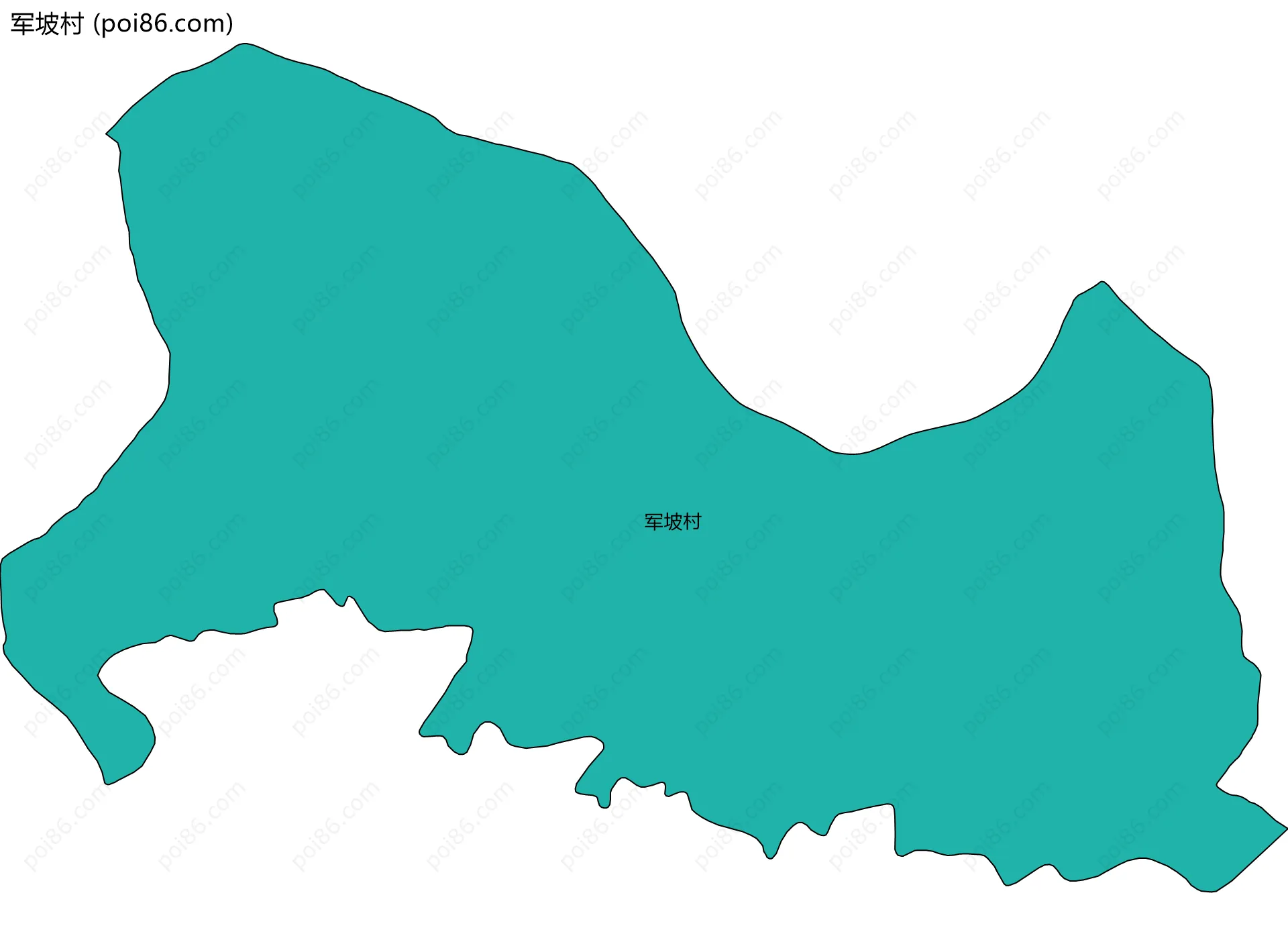 军坡村边界地图