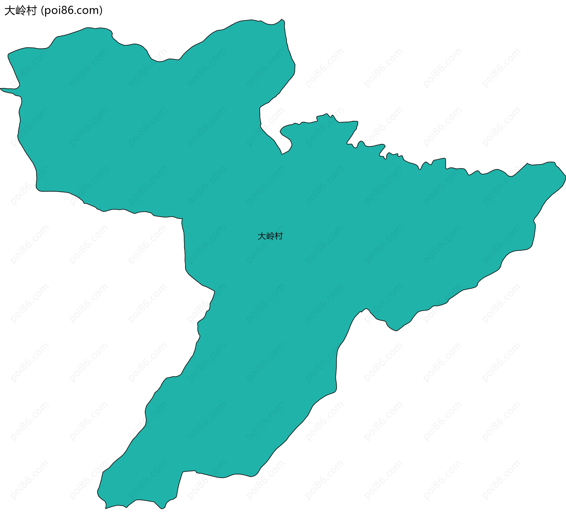 大岭村边界地图