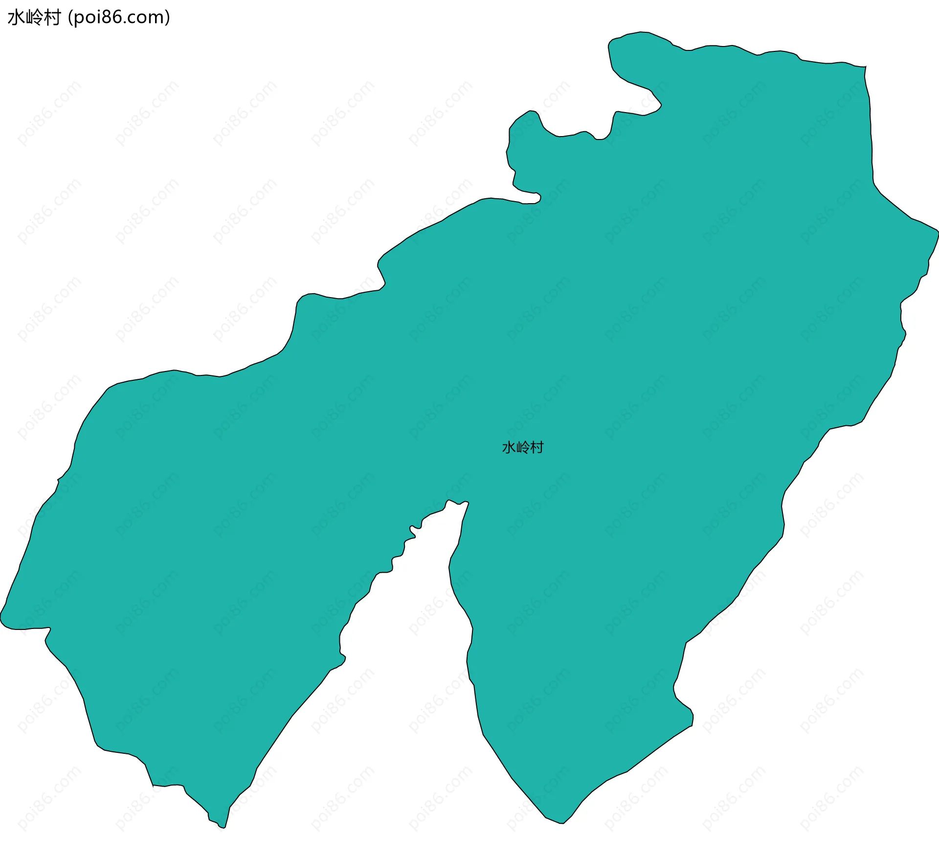 水岭村边界地图