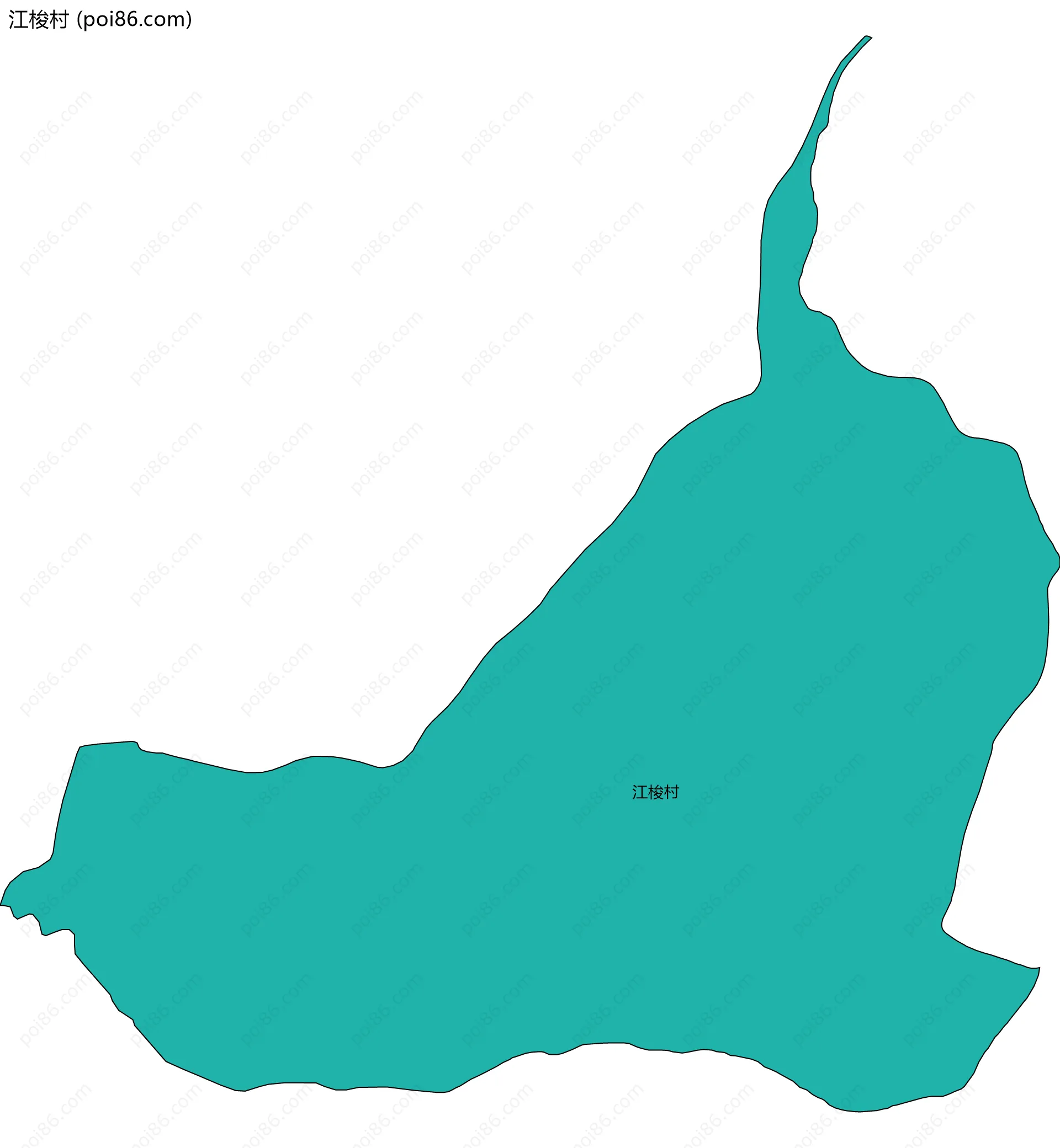 江梭村边界地图