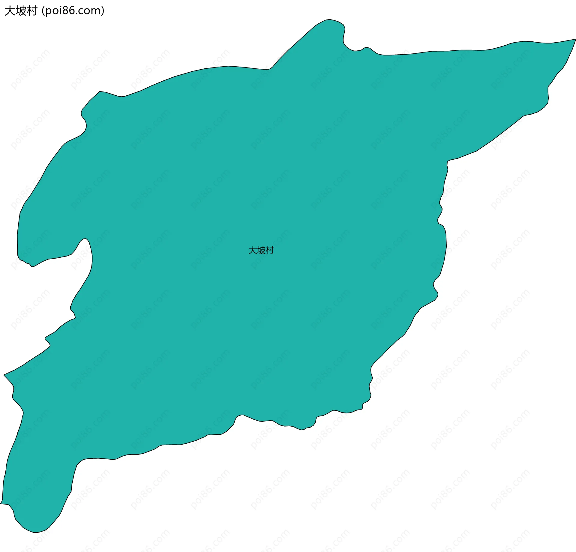 大坡村边界地图