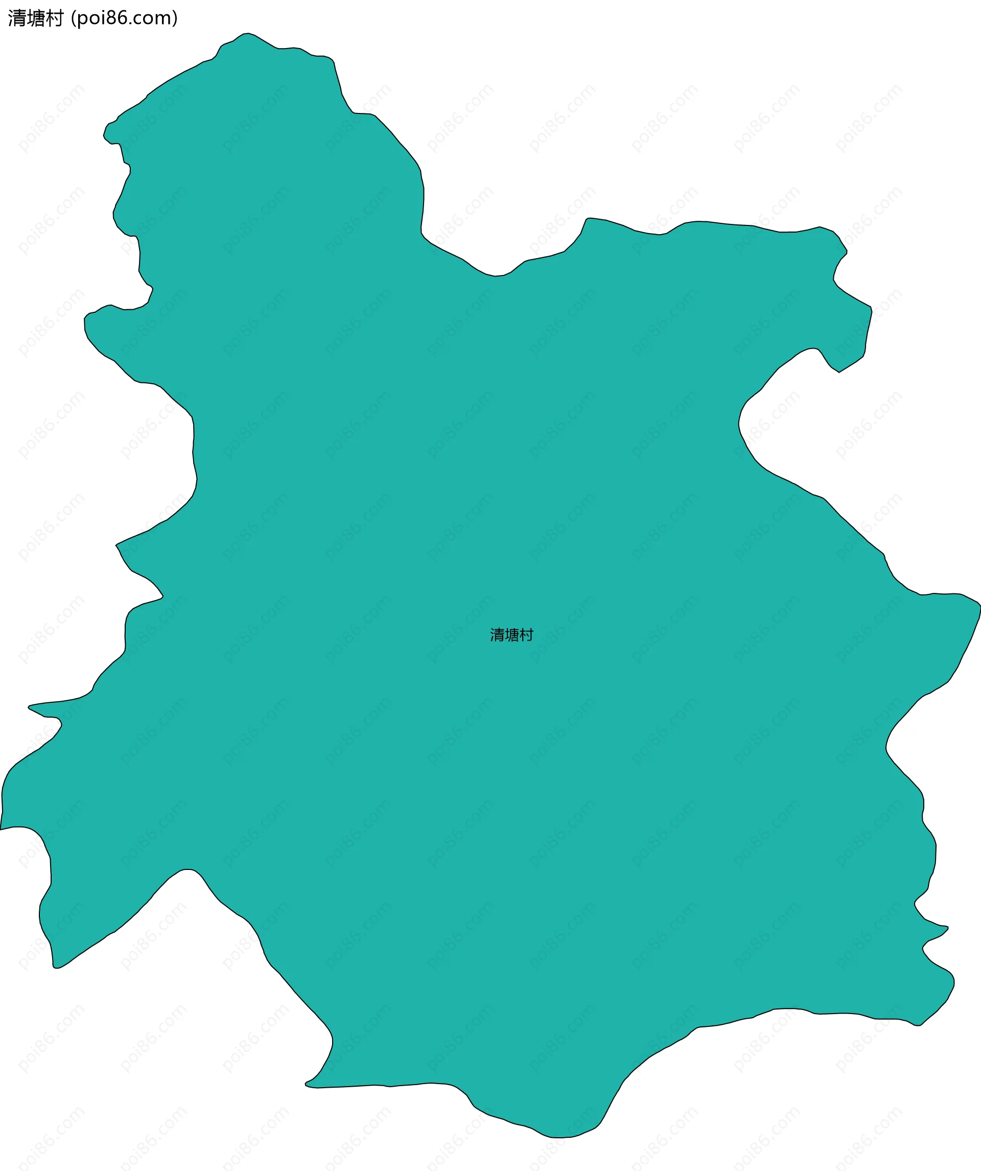 清塘村边界地图