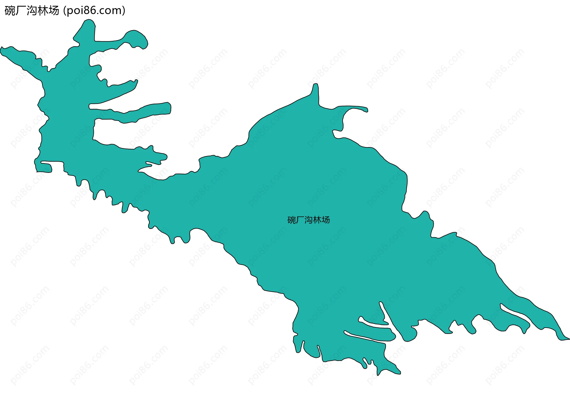 碗厂沟林场边界地图