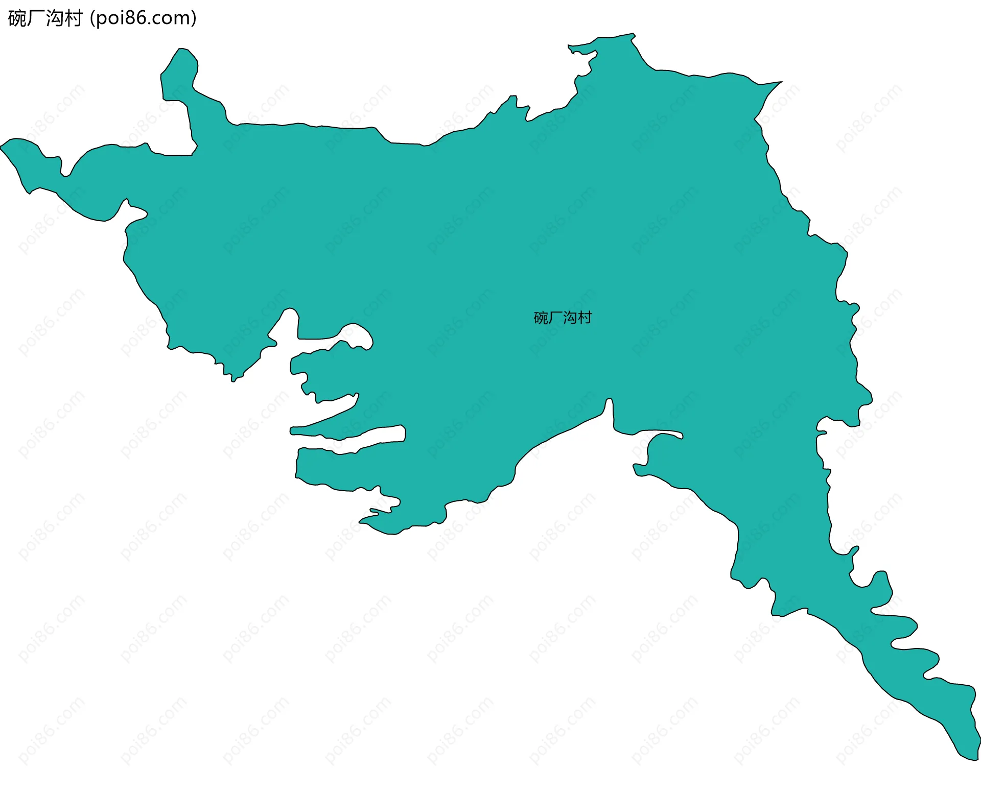 碗厂沟村边界地图