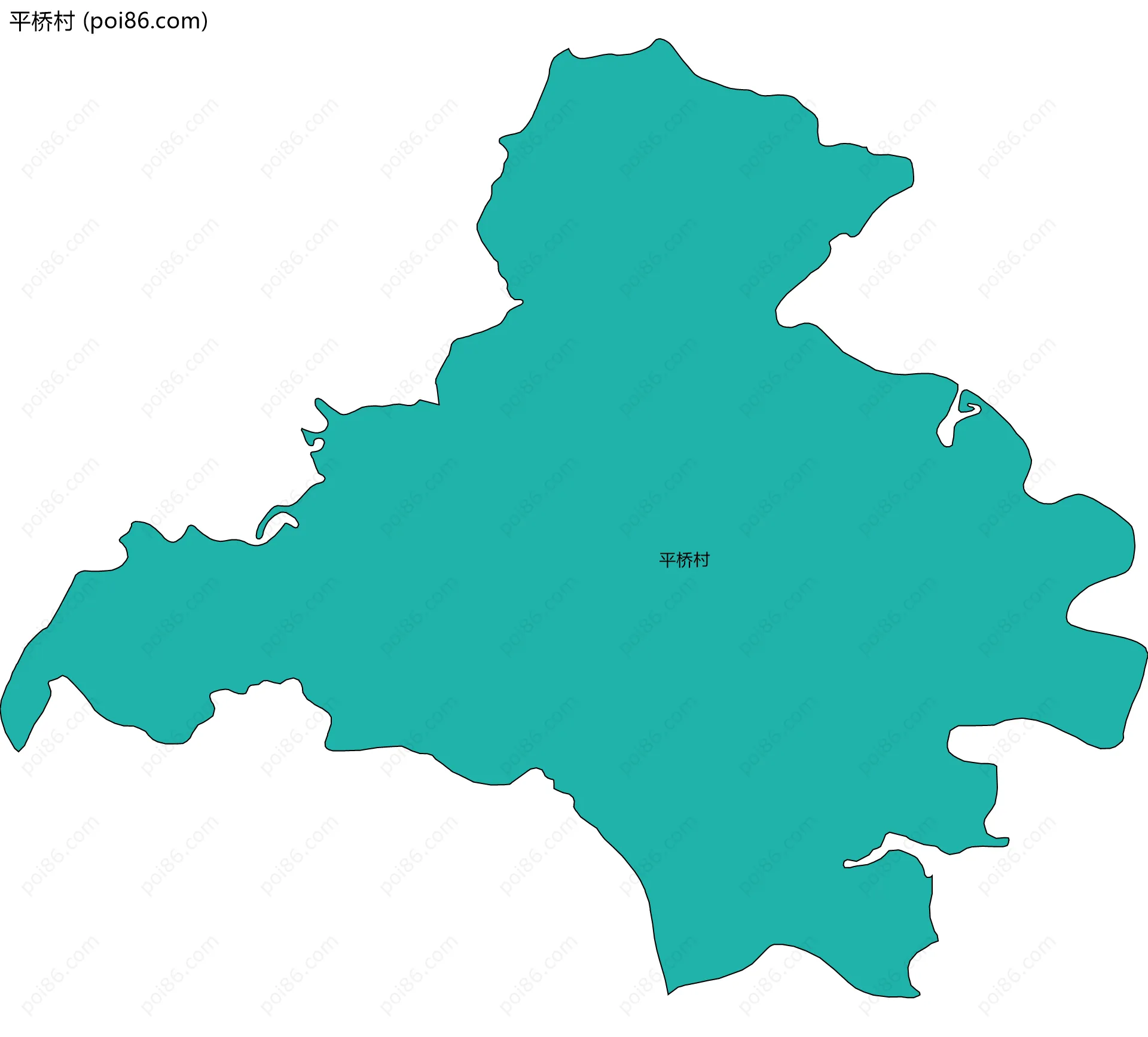 平桥村边界地图