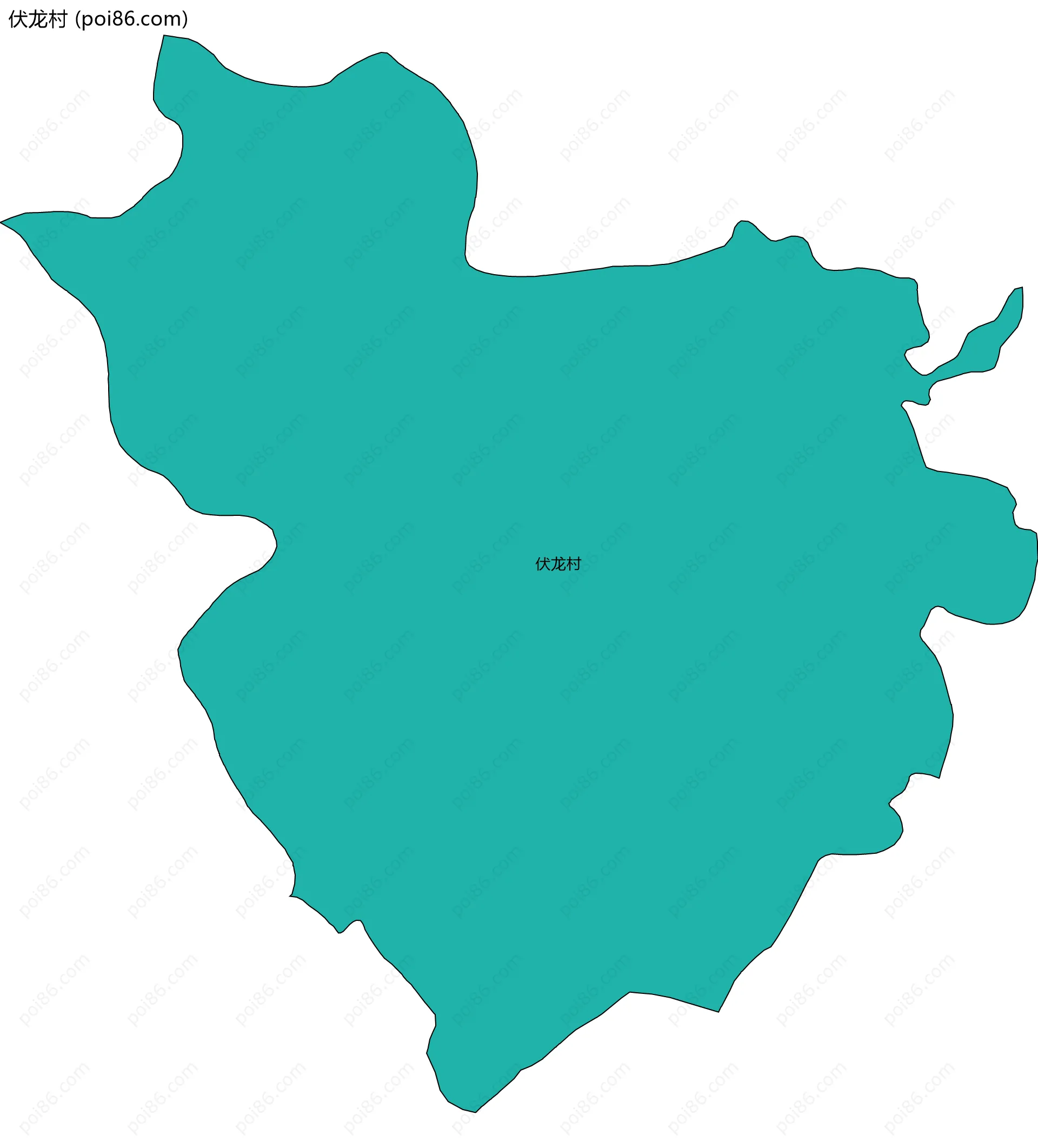 伏龙村边界地图