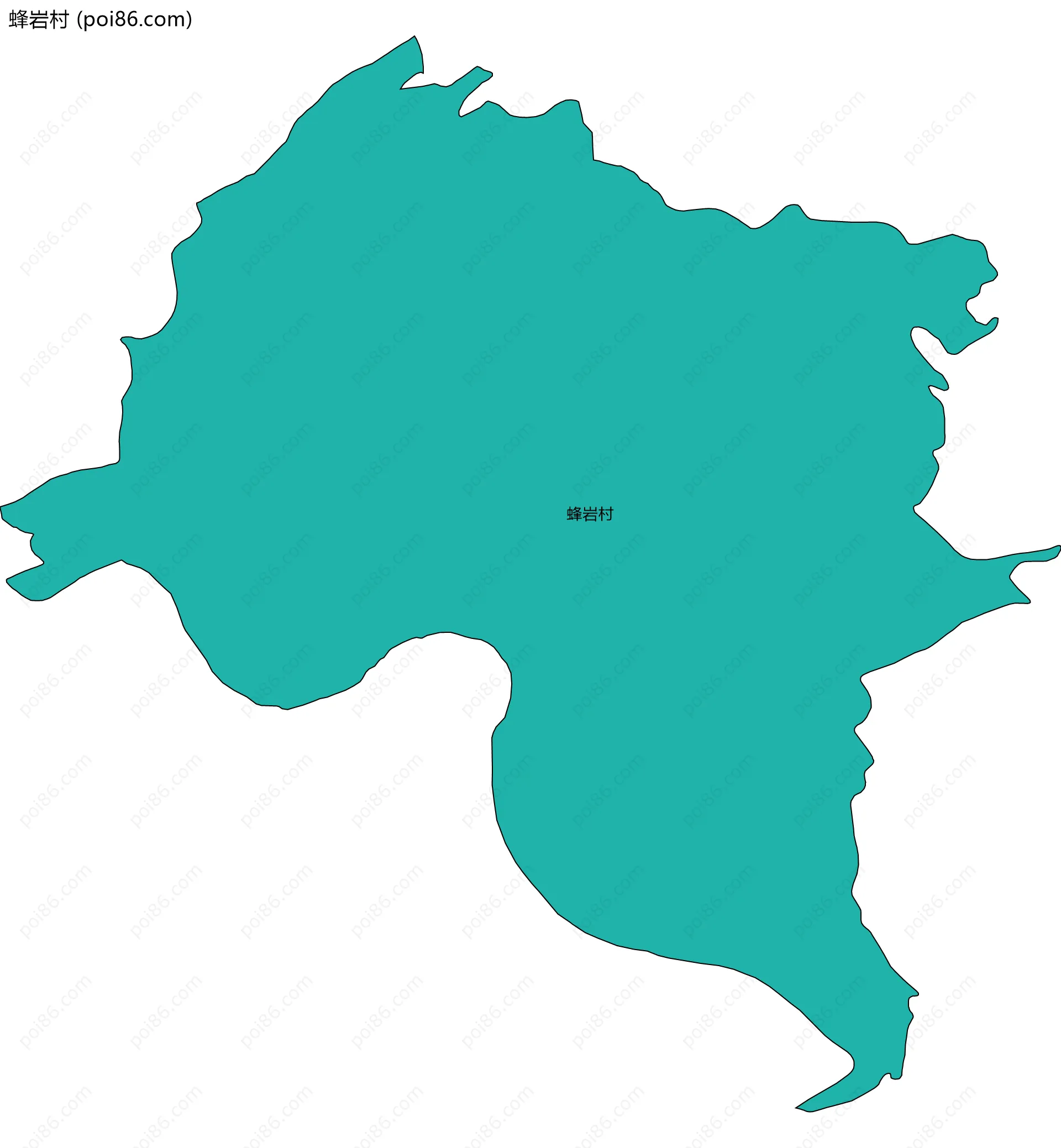 蜂岩村边界地图