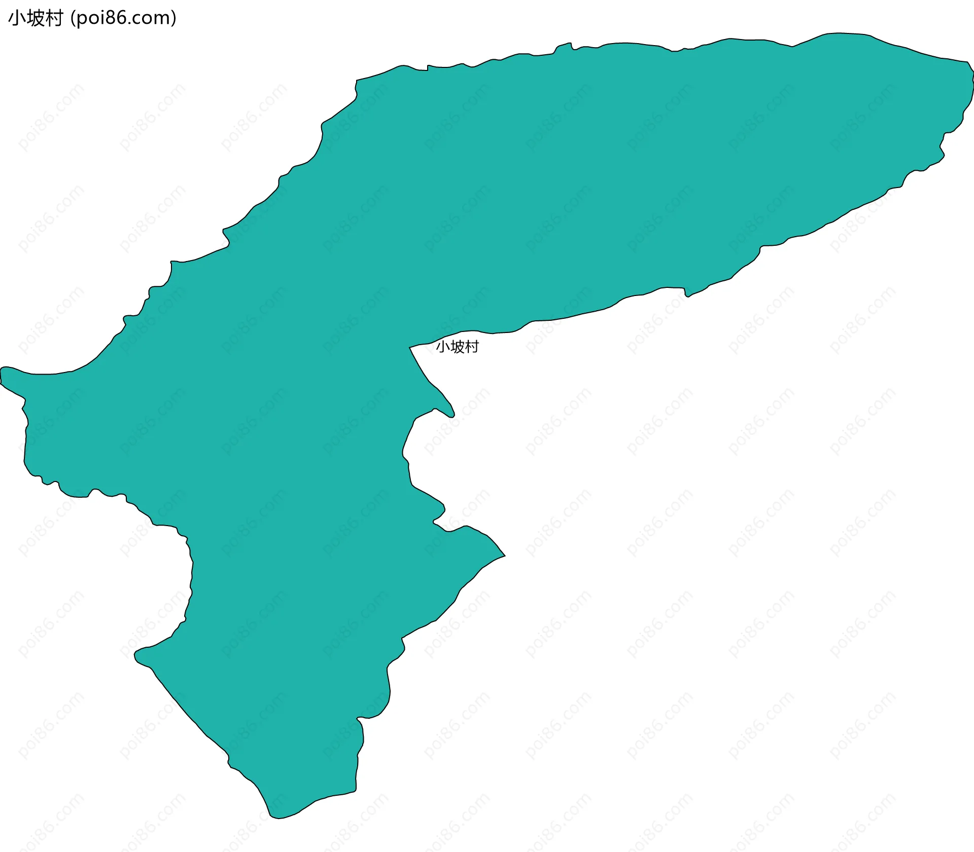 小坡村边界地图