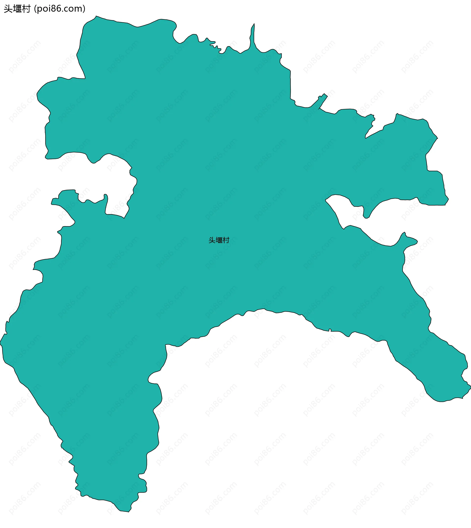 头堰村边界地图