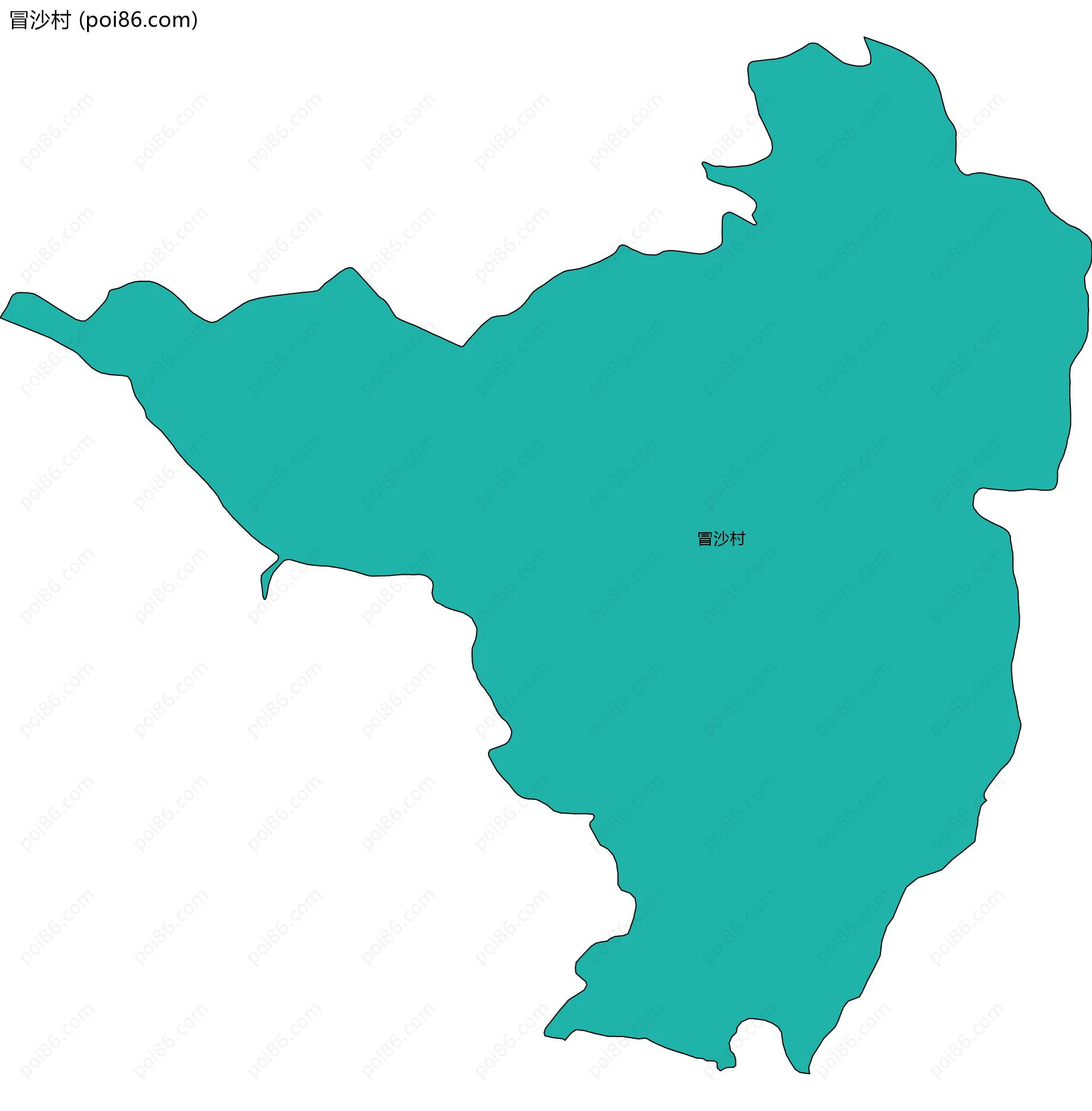 冒沙村边界地图