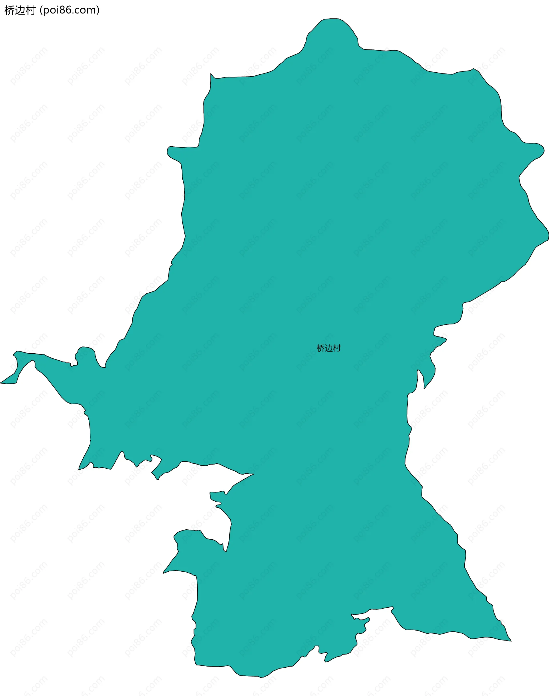 桥边村边界地图