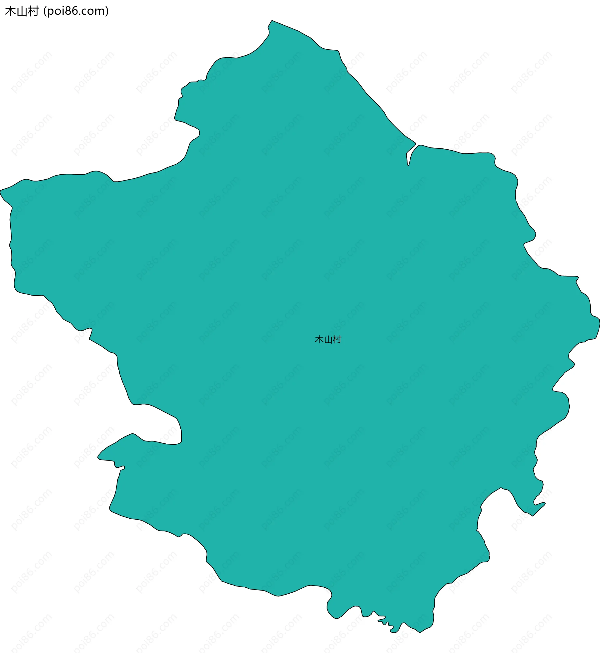 木山村边界地图