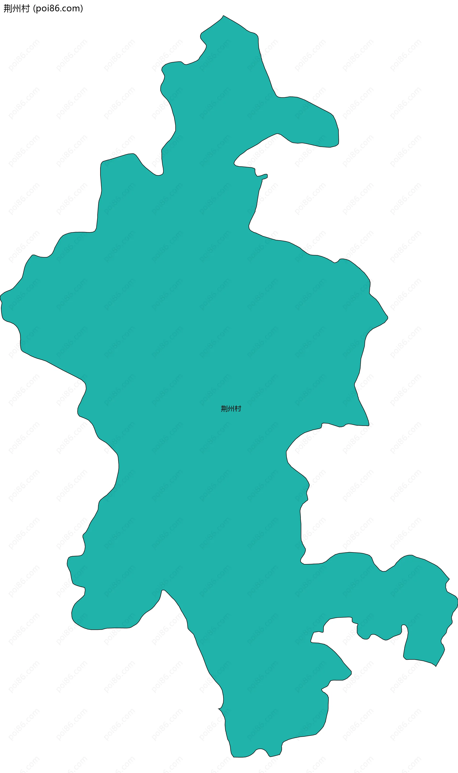 荆州村边界地图