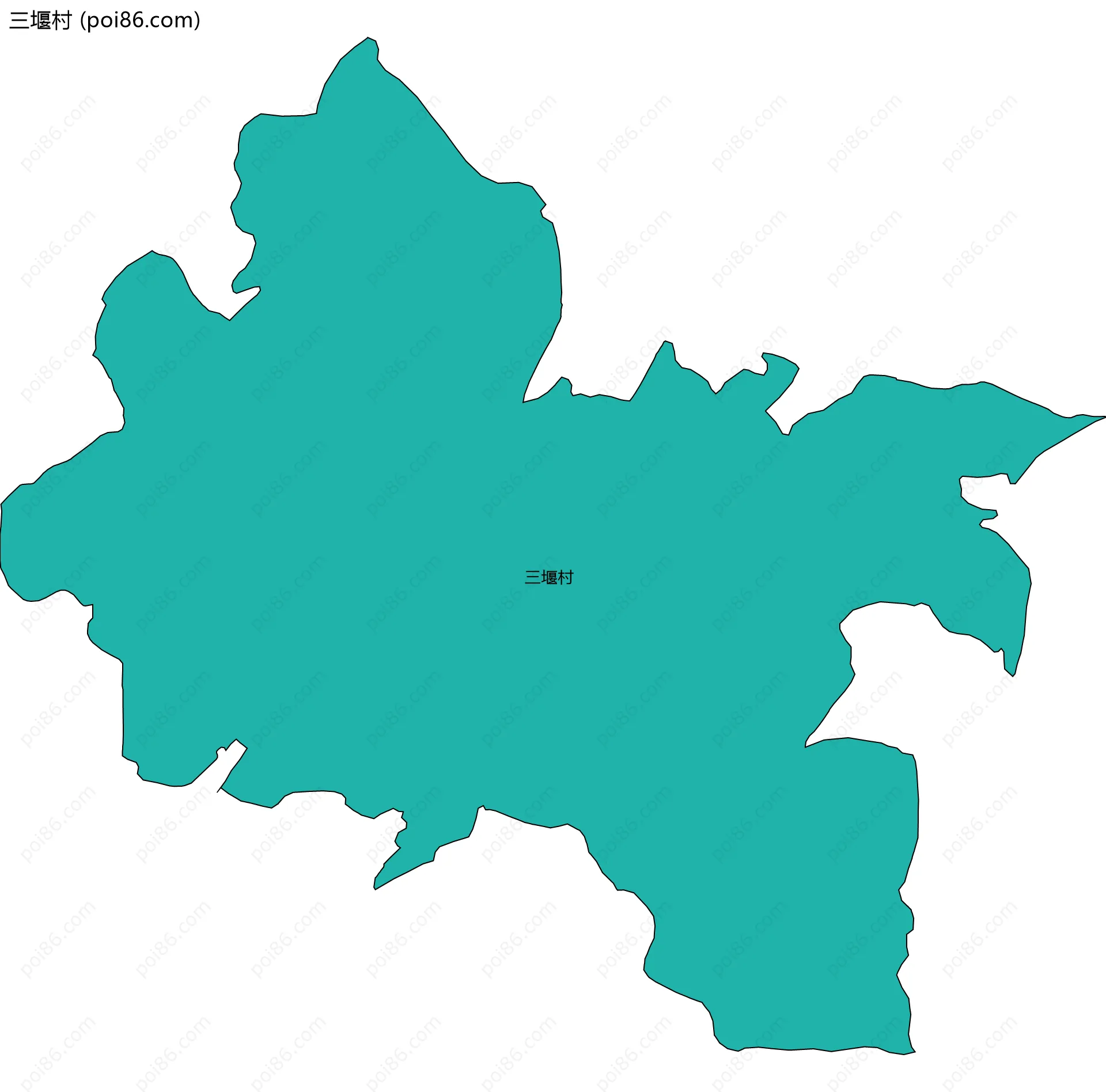 三堰村边界地图