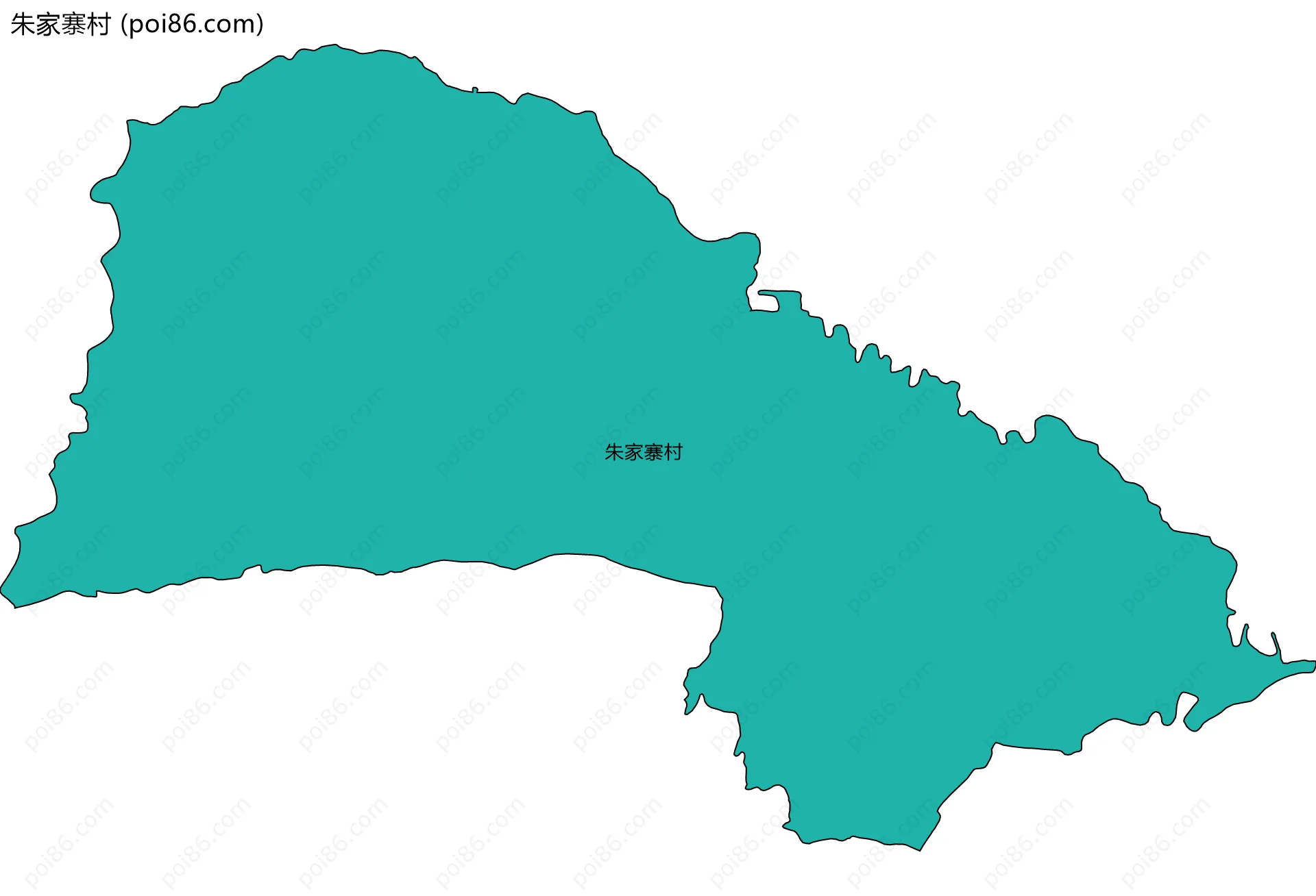 朱家寨村边界地图