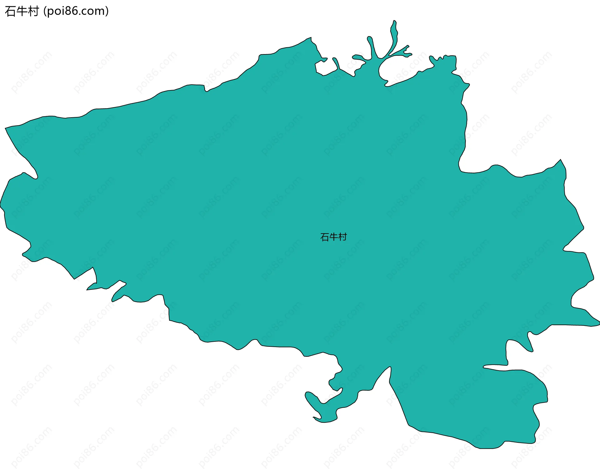 石牛村边界地图