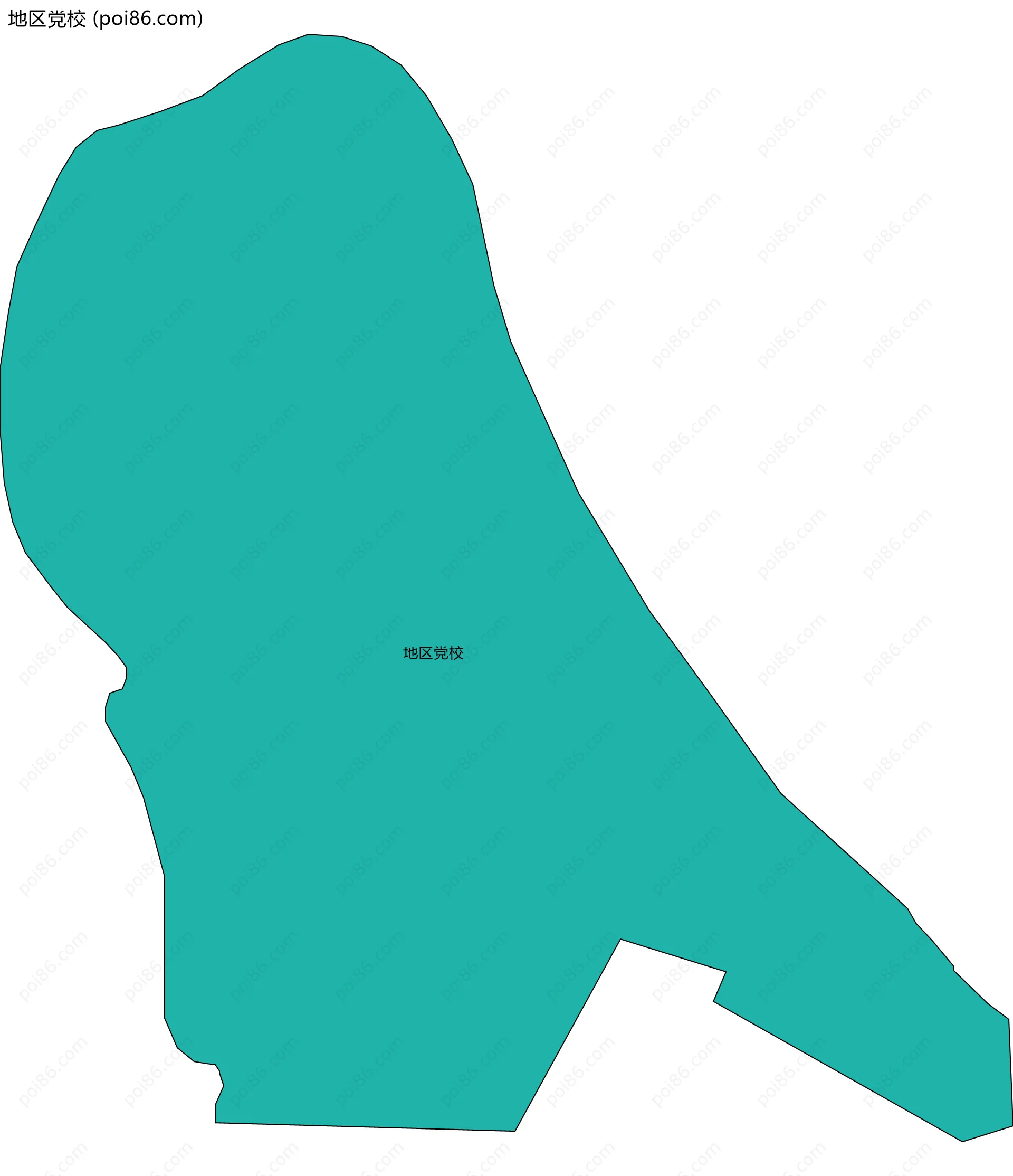 地区党校边界地图