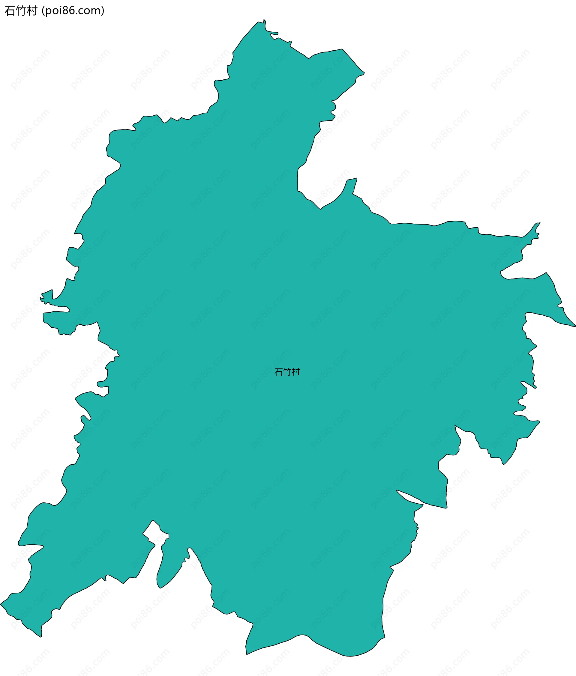 石竹村边界地图