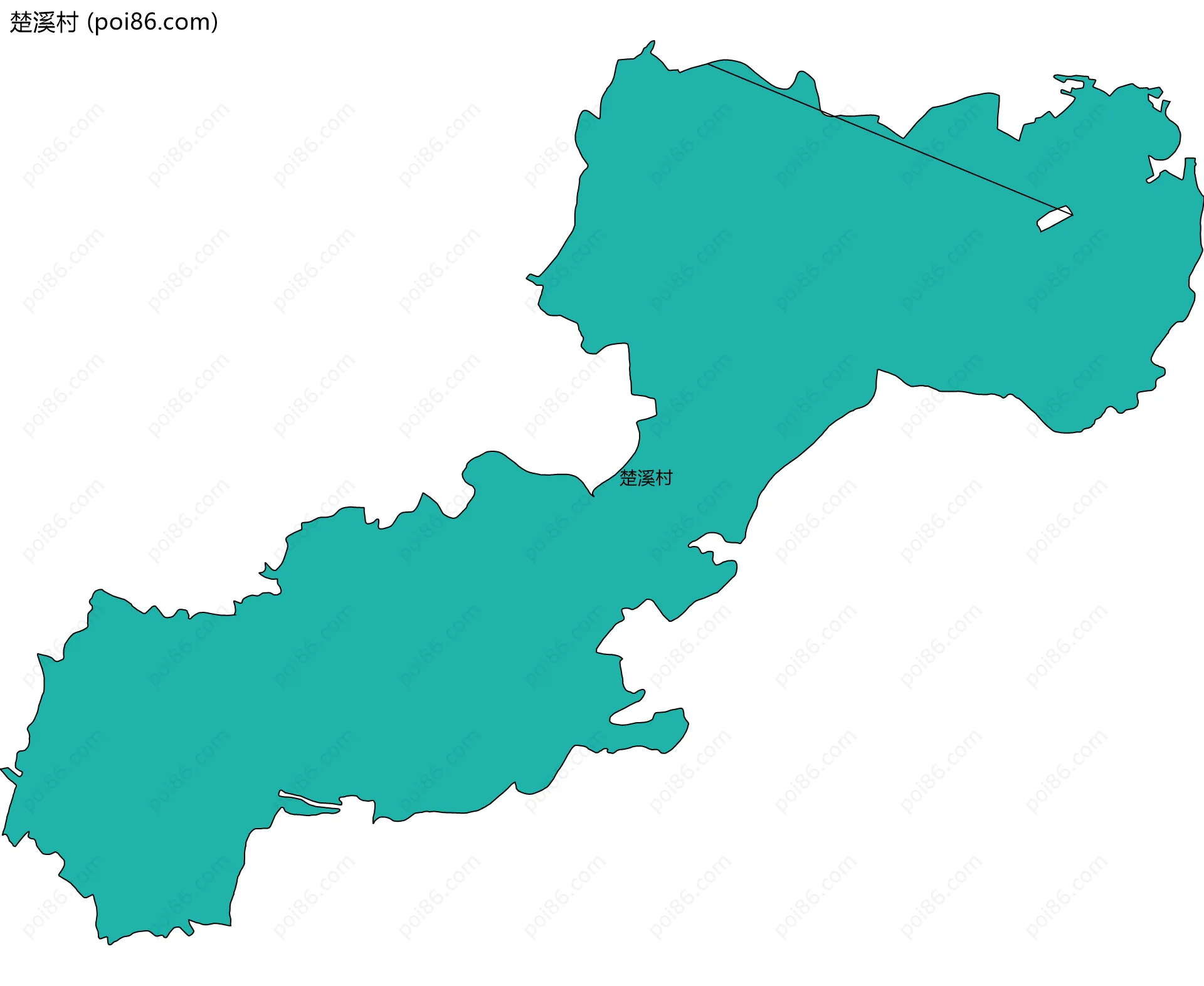 楚溪村边界地图