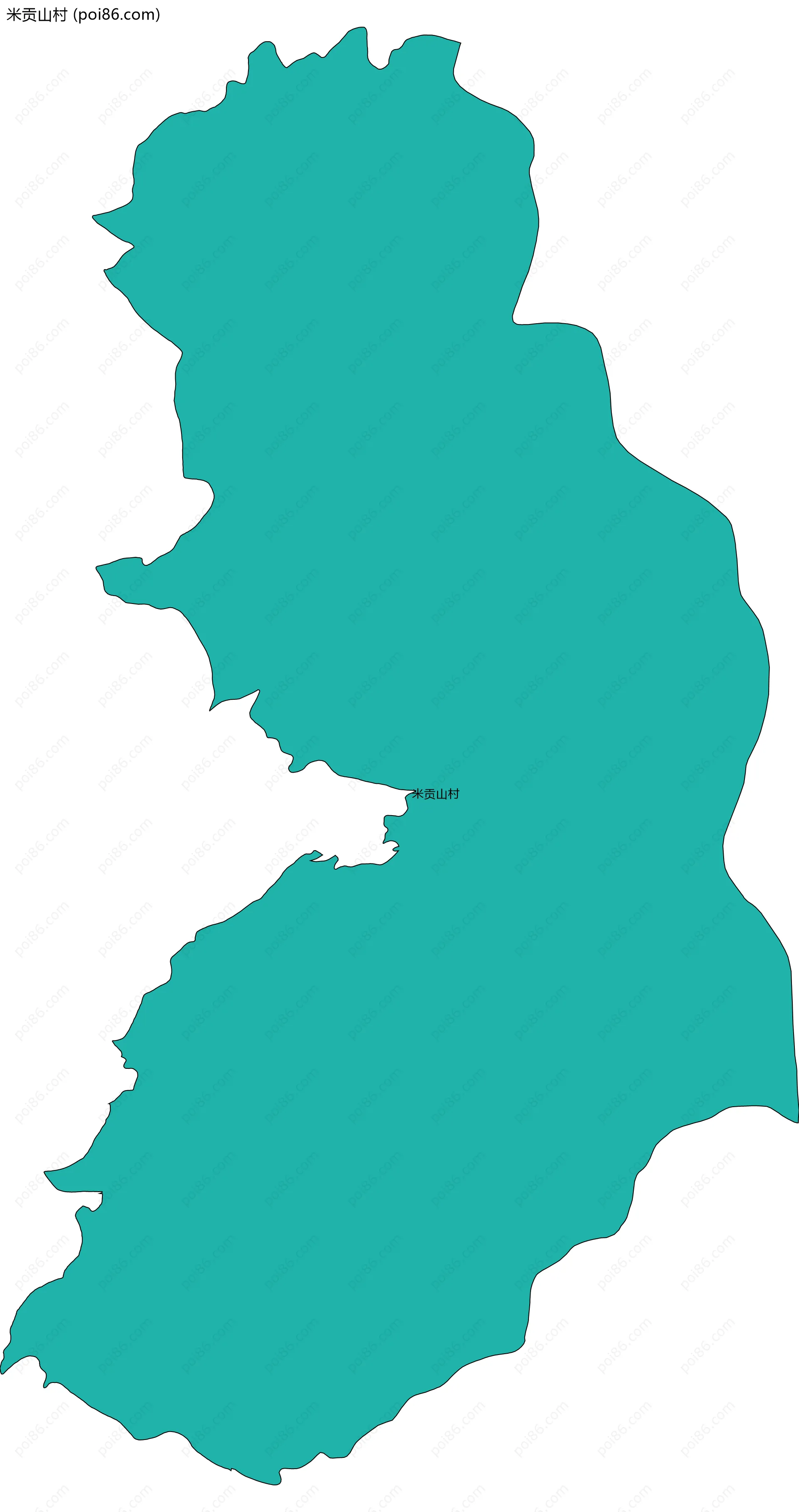 米贡山村边界地图