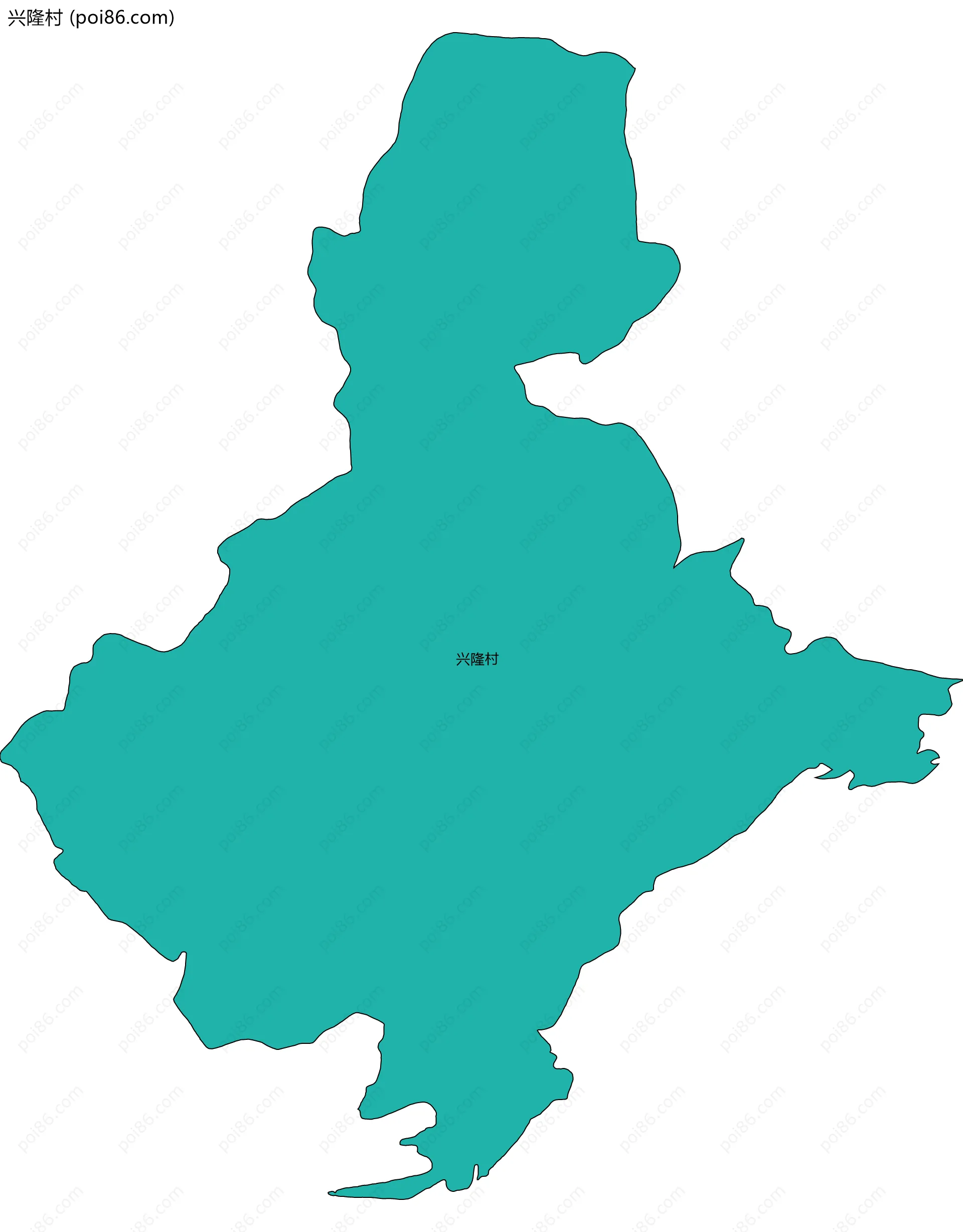 兴隆村边界地图