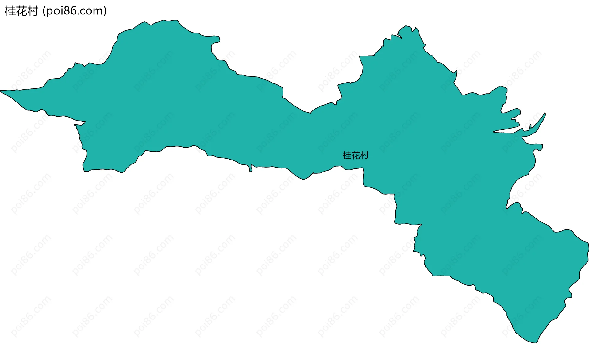 桂花村边界地图