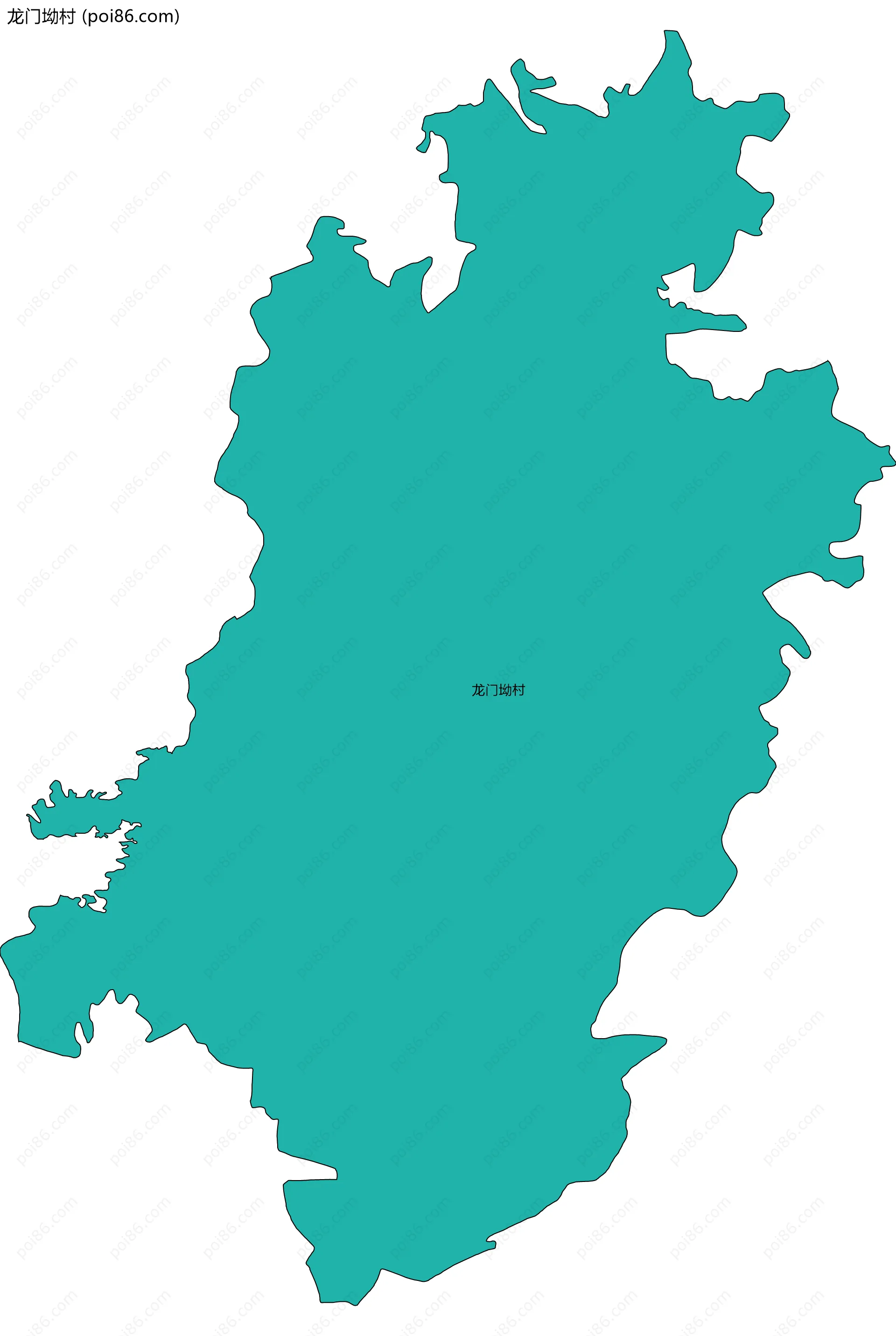 龙门坳村边界地图