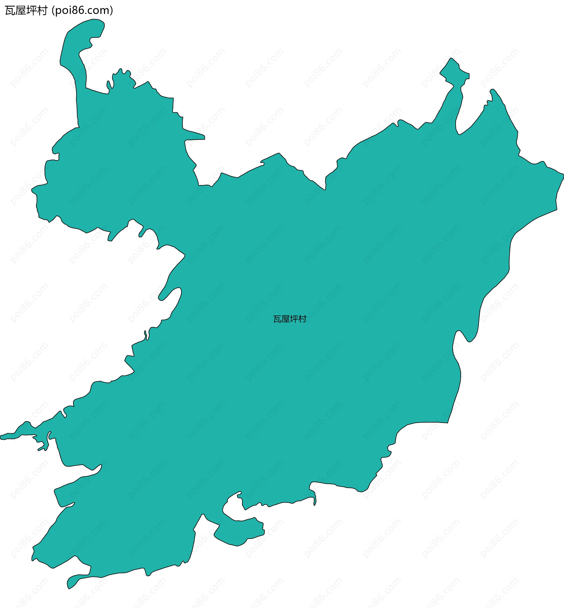 瓦屋坪村边界地图