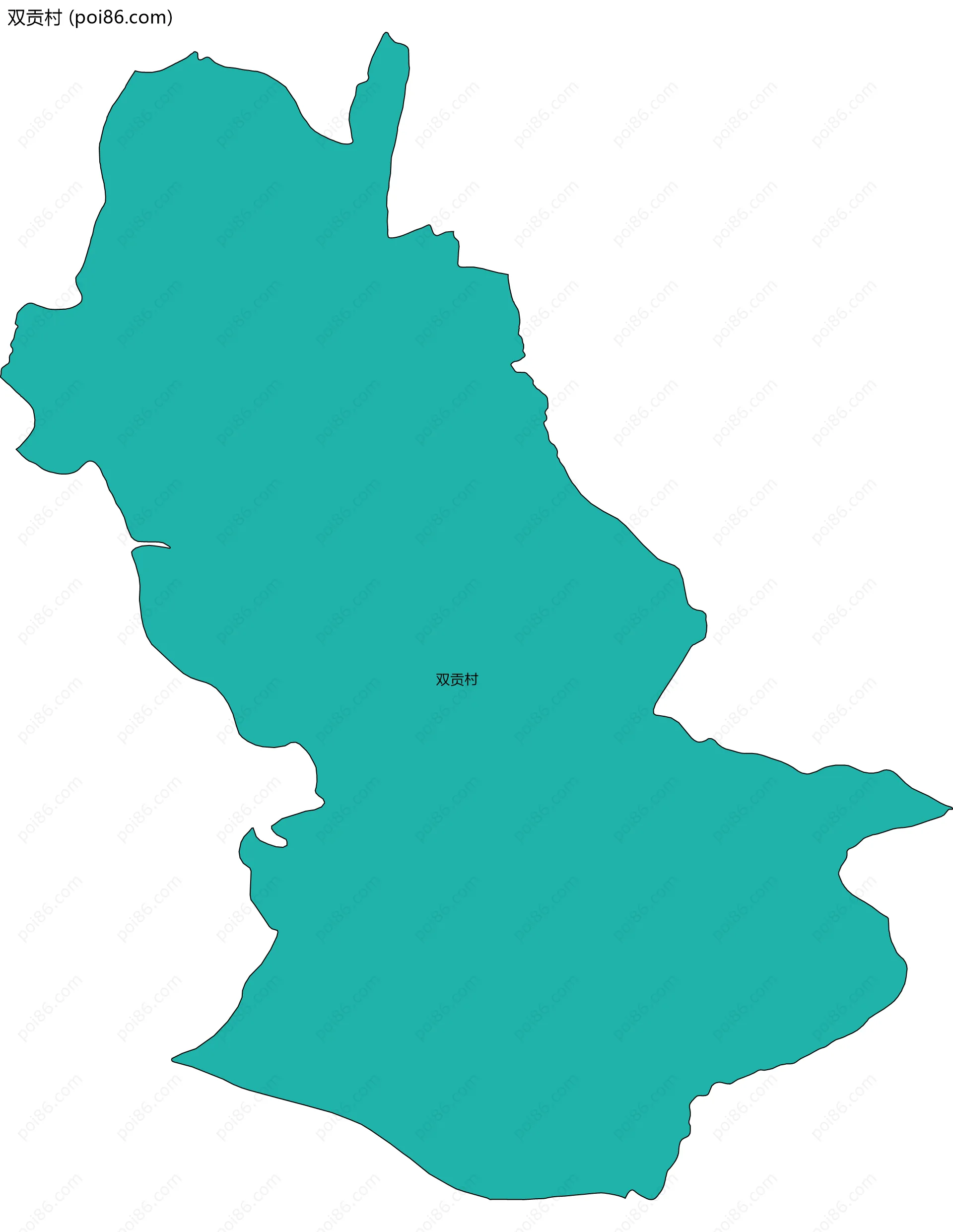 双贡村边界地图