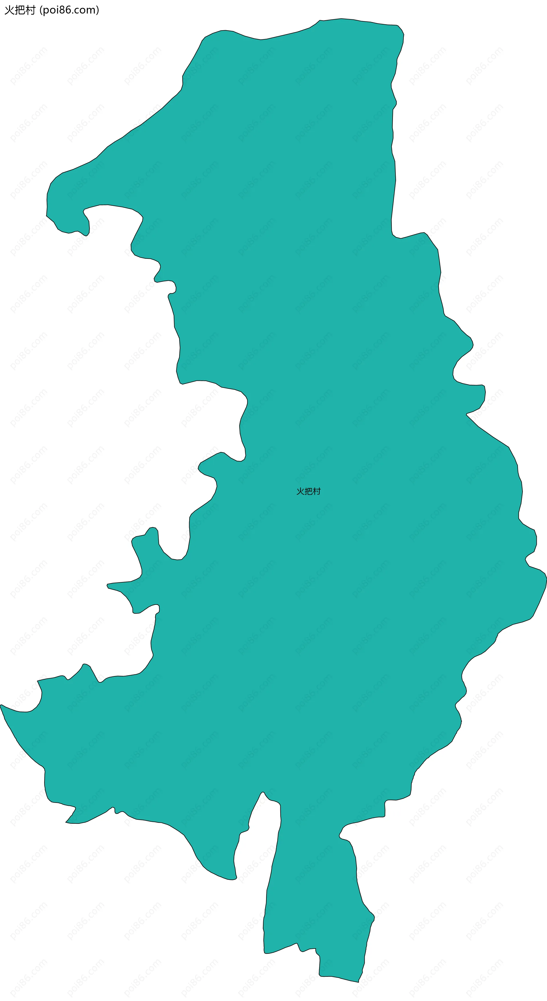 火把村边界地图