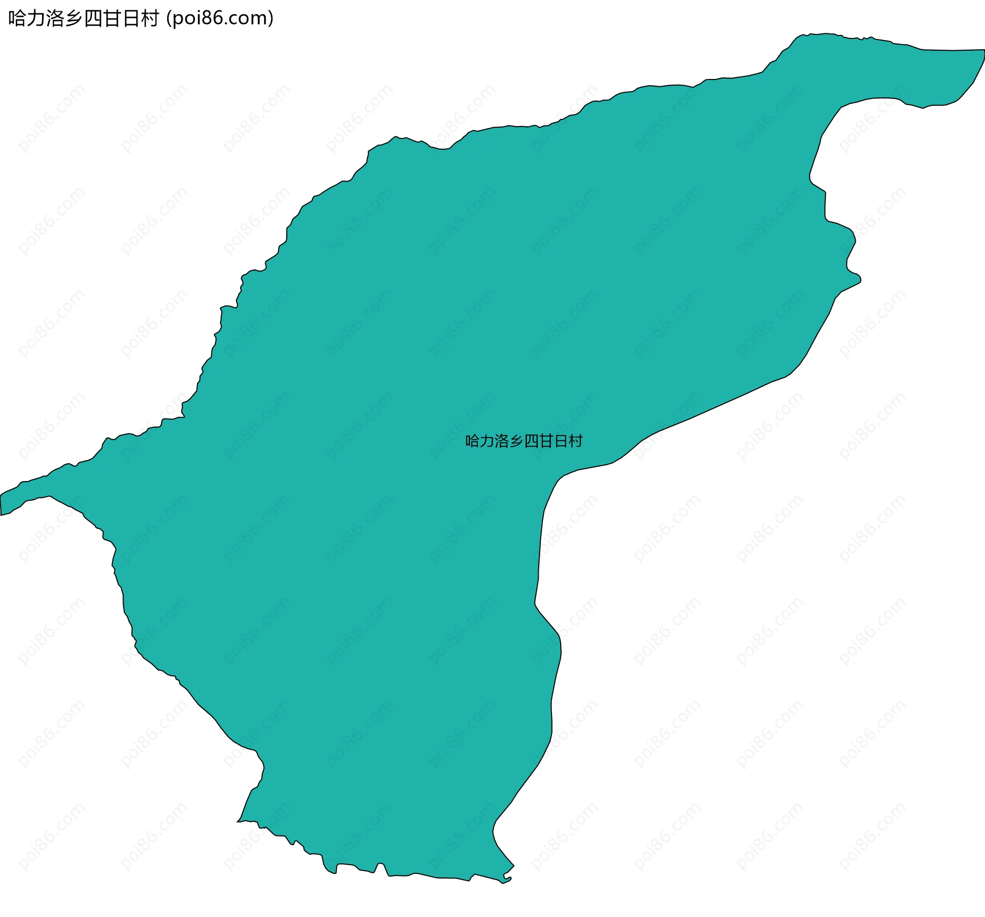 哈力洛乡四甘日村边界地图