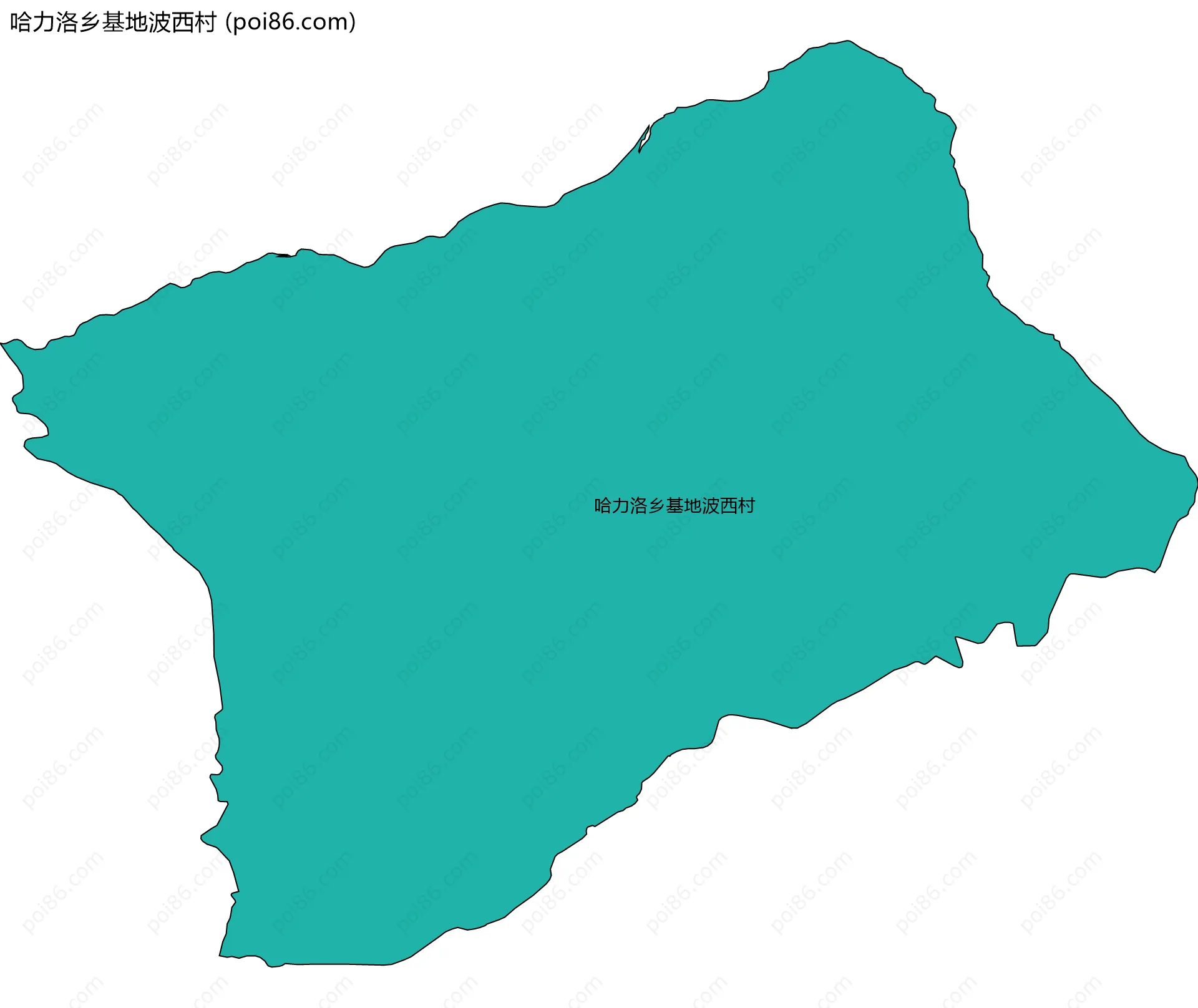 哈力洛乡基地波西村边界地图