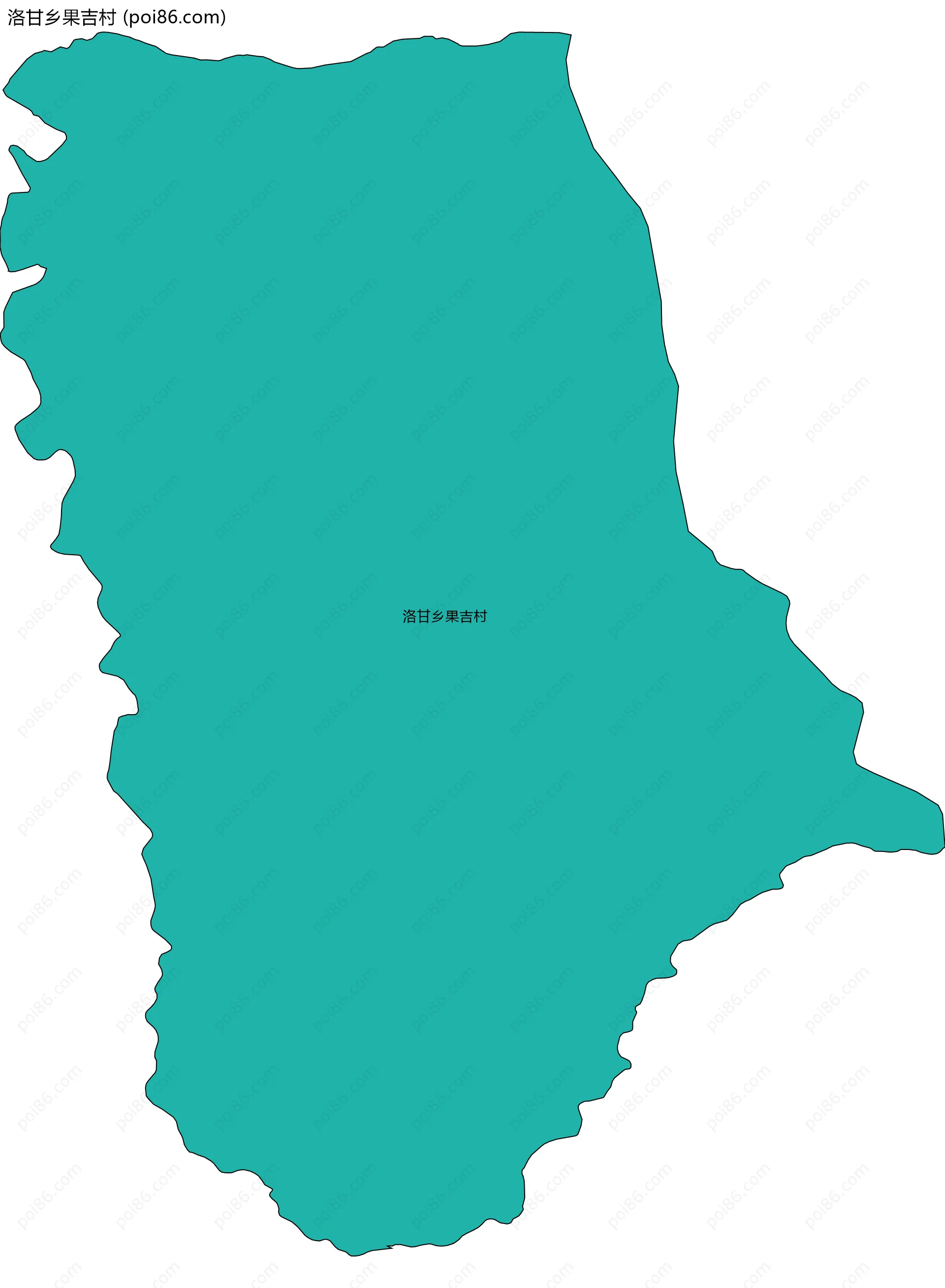 洛甘乡果吉村边界地图
