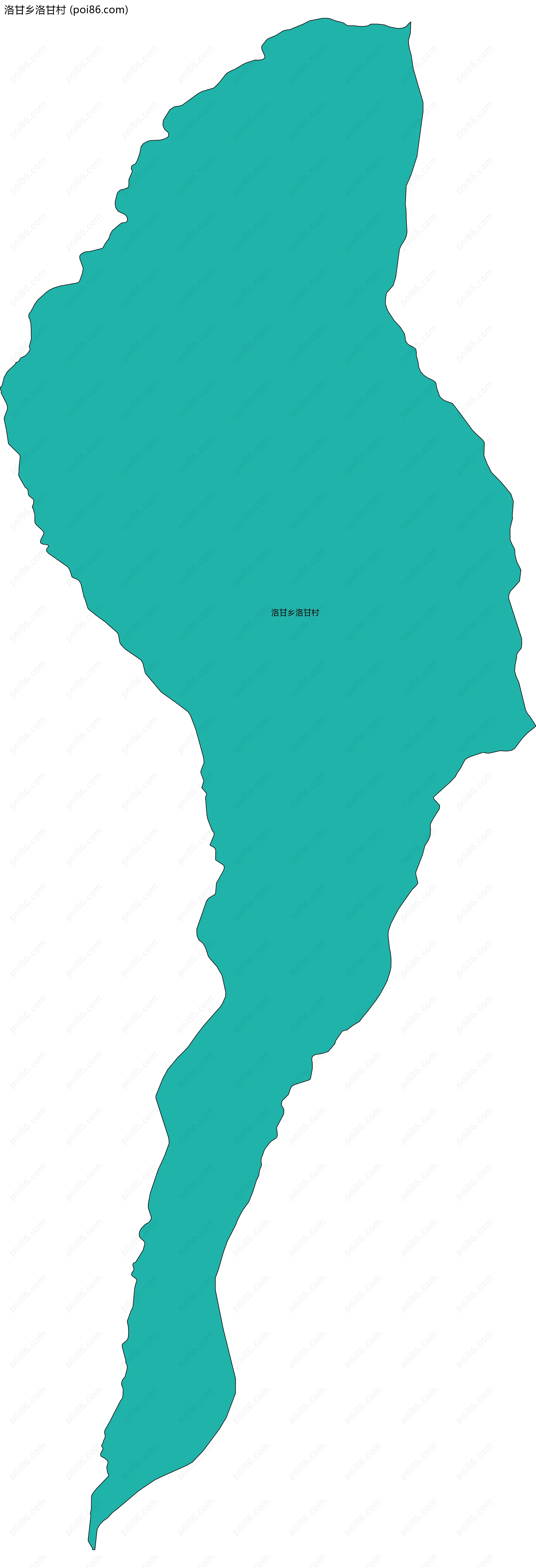 洛甘乡洛甘村边界地图