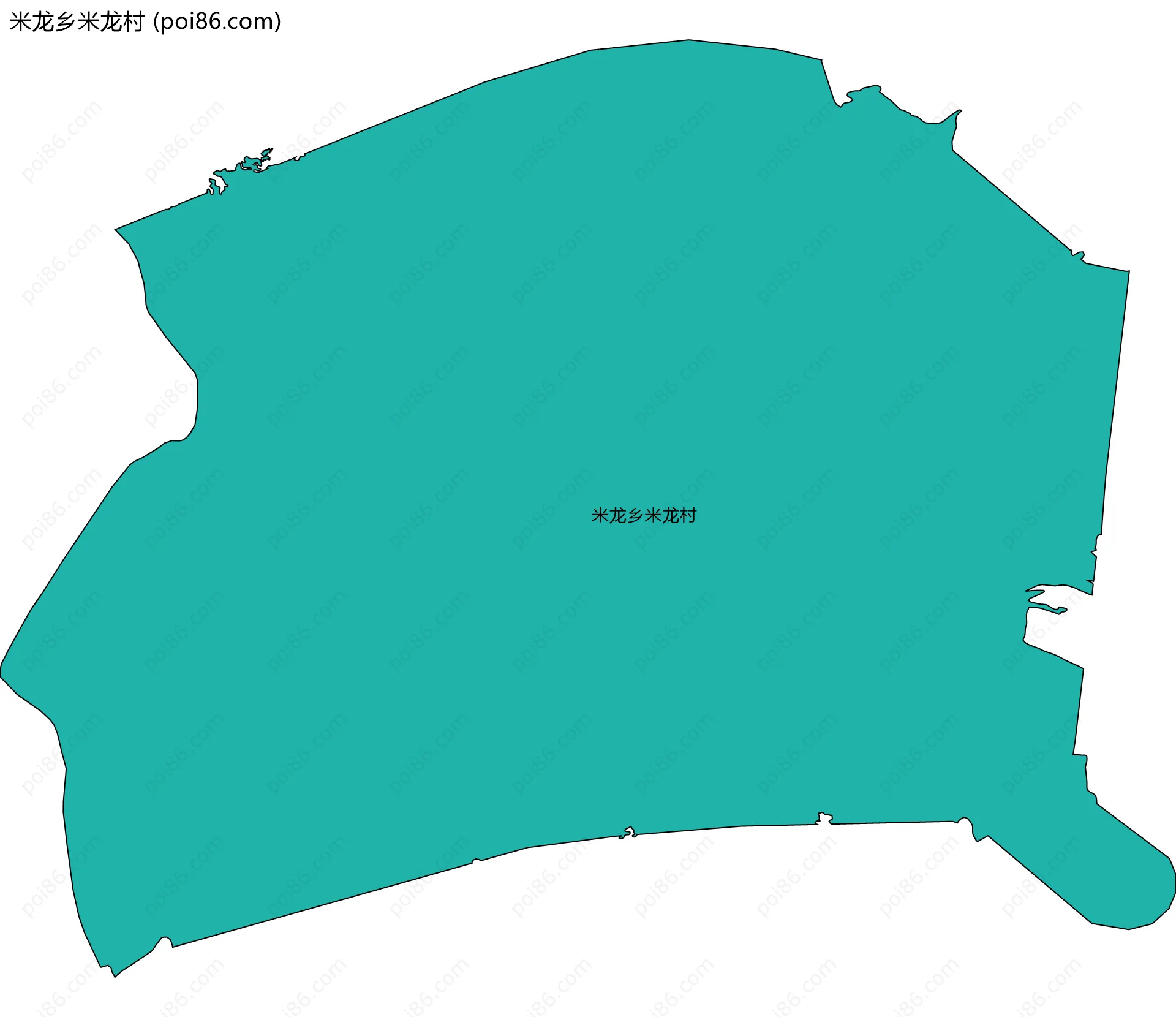 米龙乡米龙村边界地图