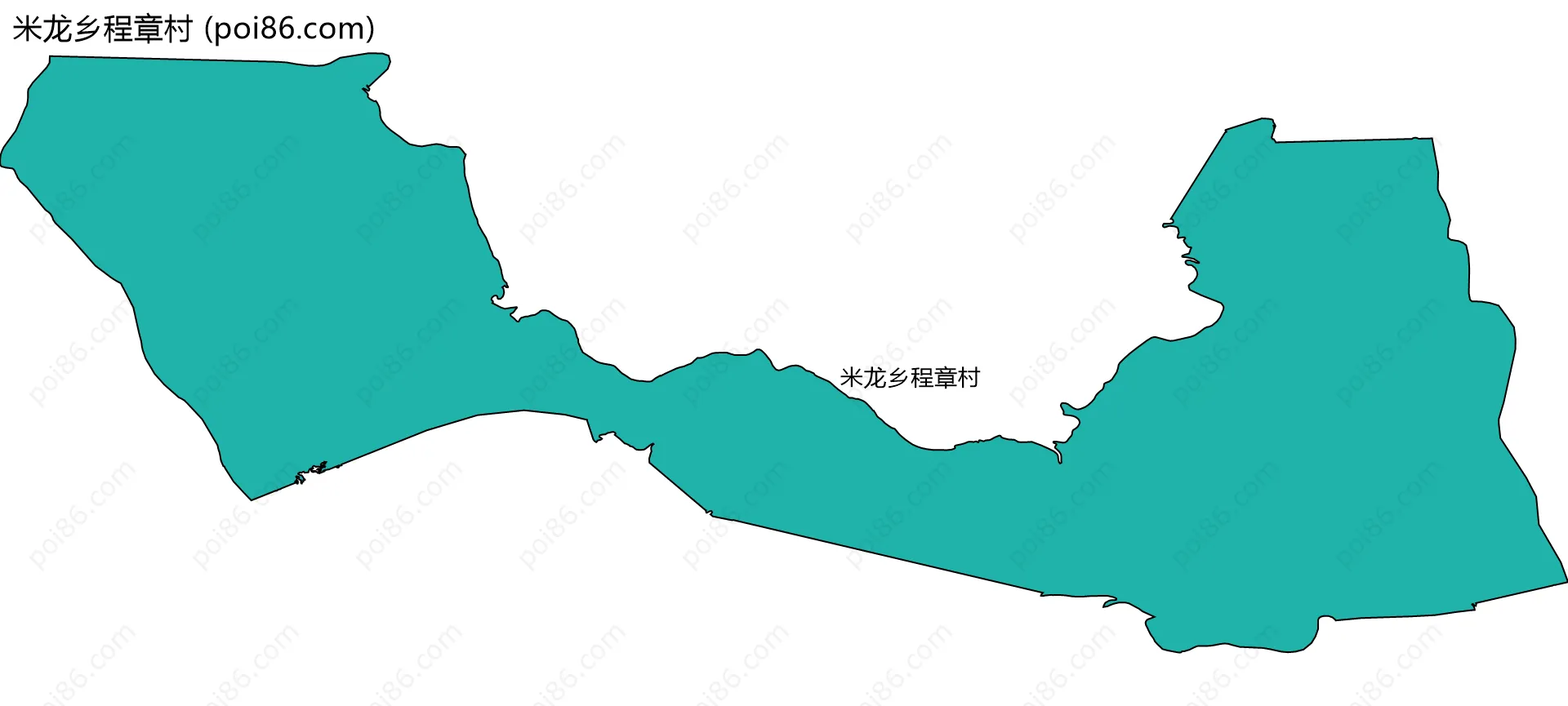 米龙乡程章村边界地图
