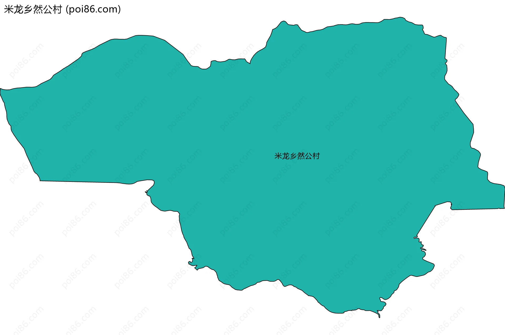 米龙乡然公村边界地图