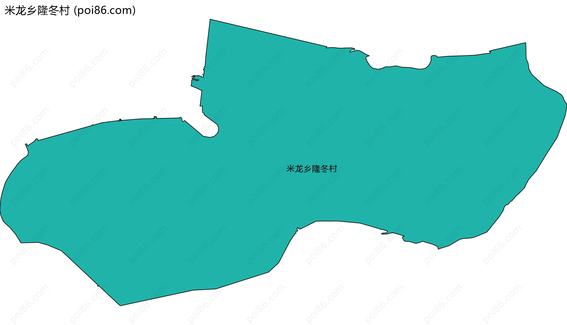 米龙乡隆冬村边界地图