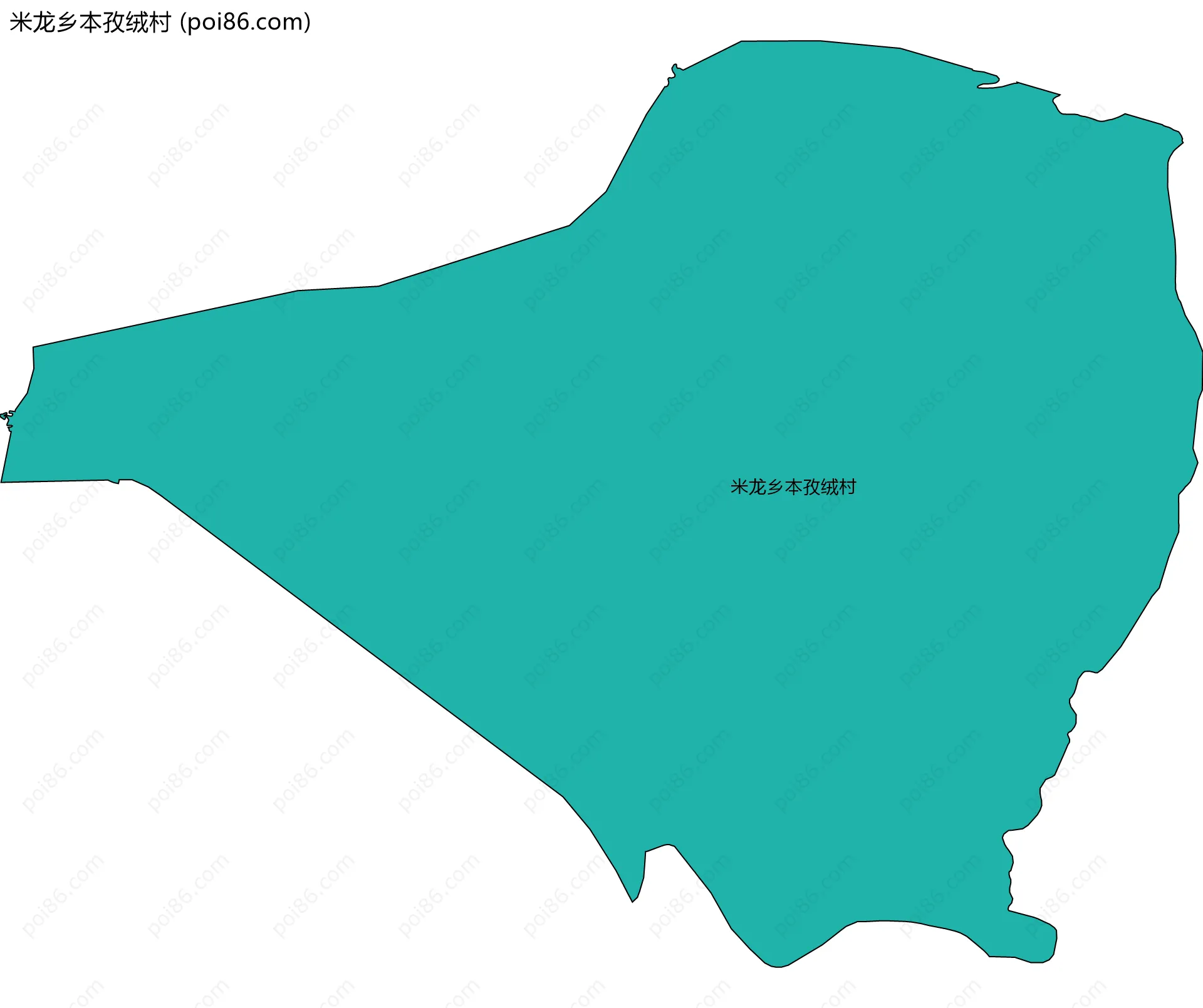 米龙乡本孜绒村边界地图