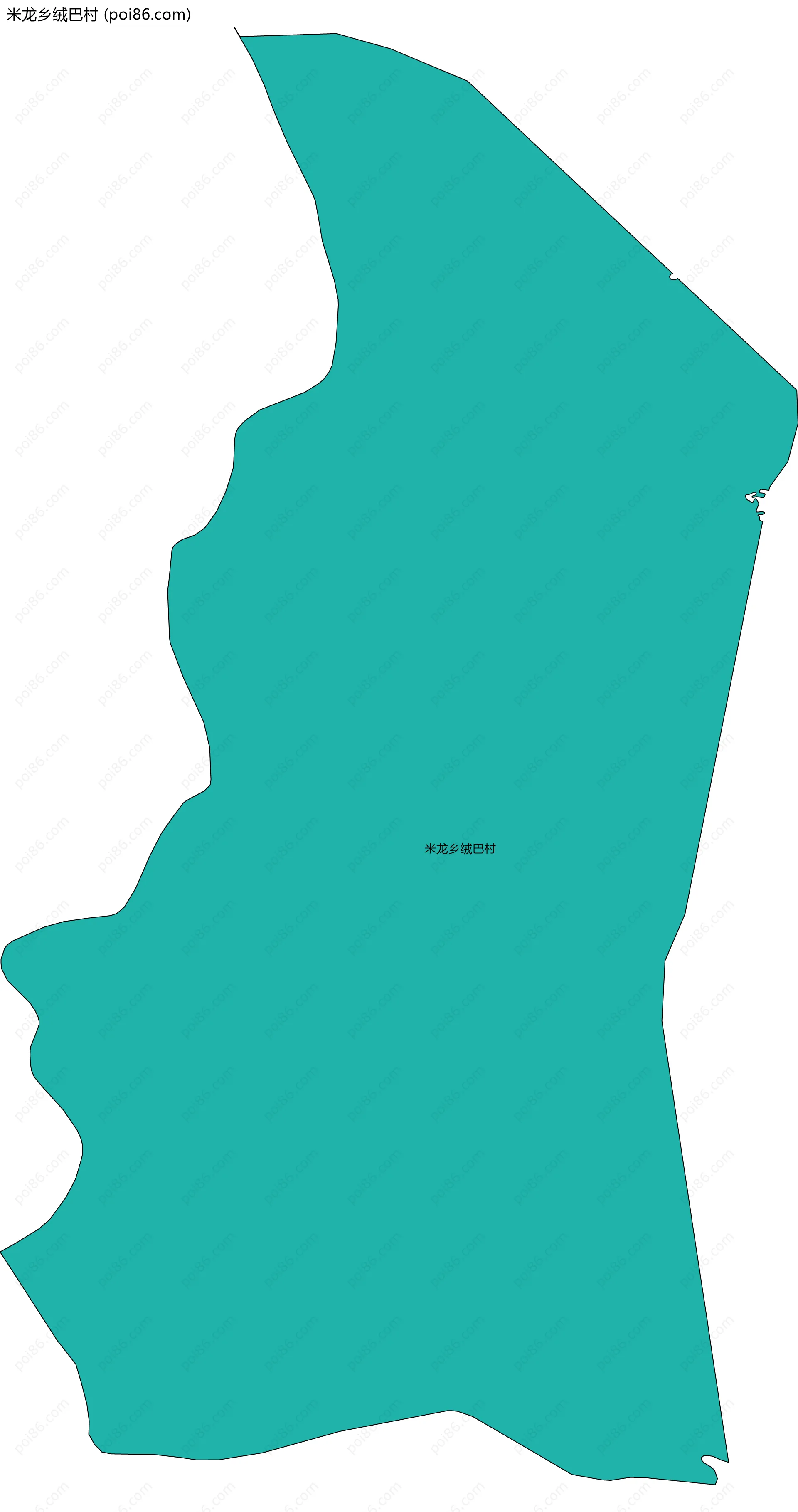 米龙乡绒巴村边界地图