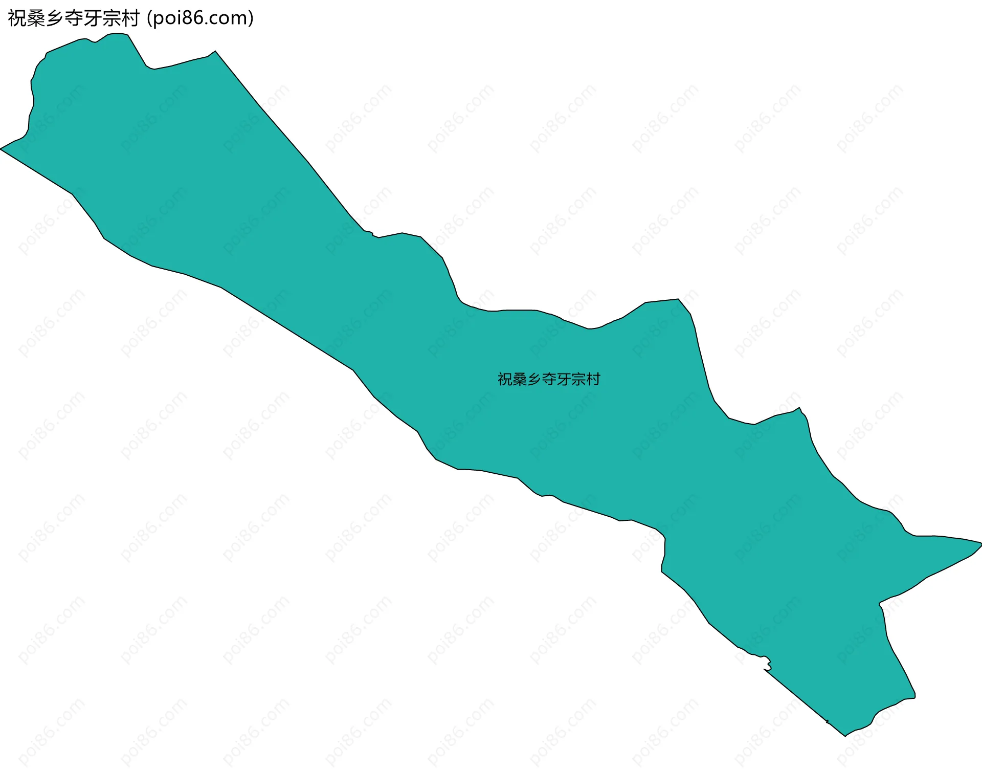 祝桑乡夺牙宗村边界地图